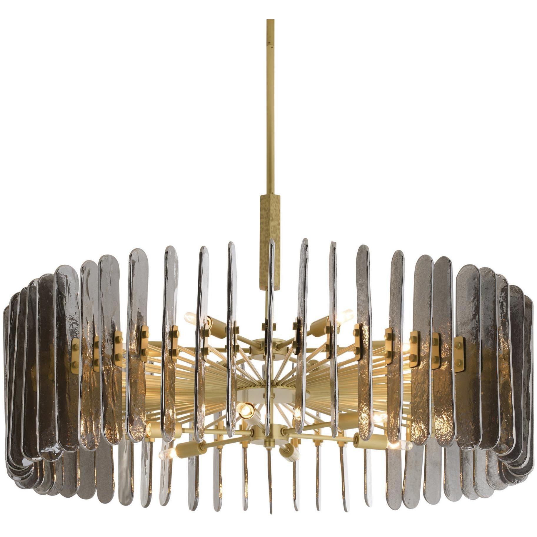 Klaus 12 Light 38 inch Antique Brass Chandelier Ceiling Light, Large