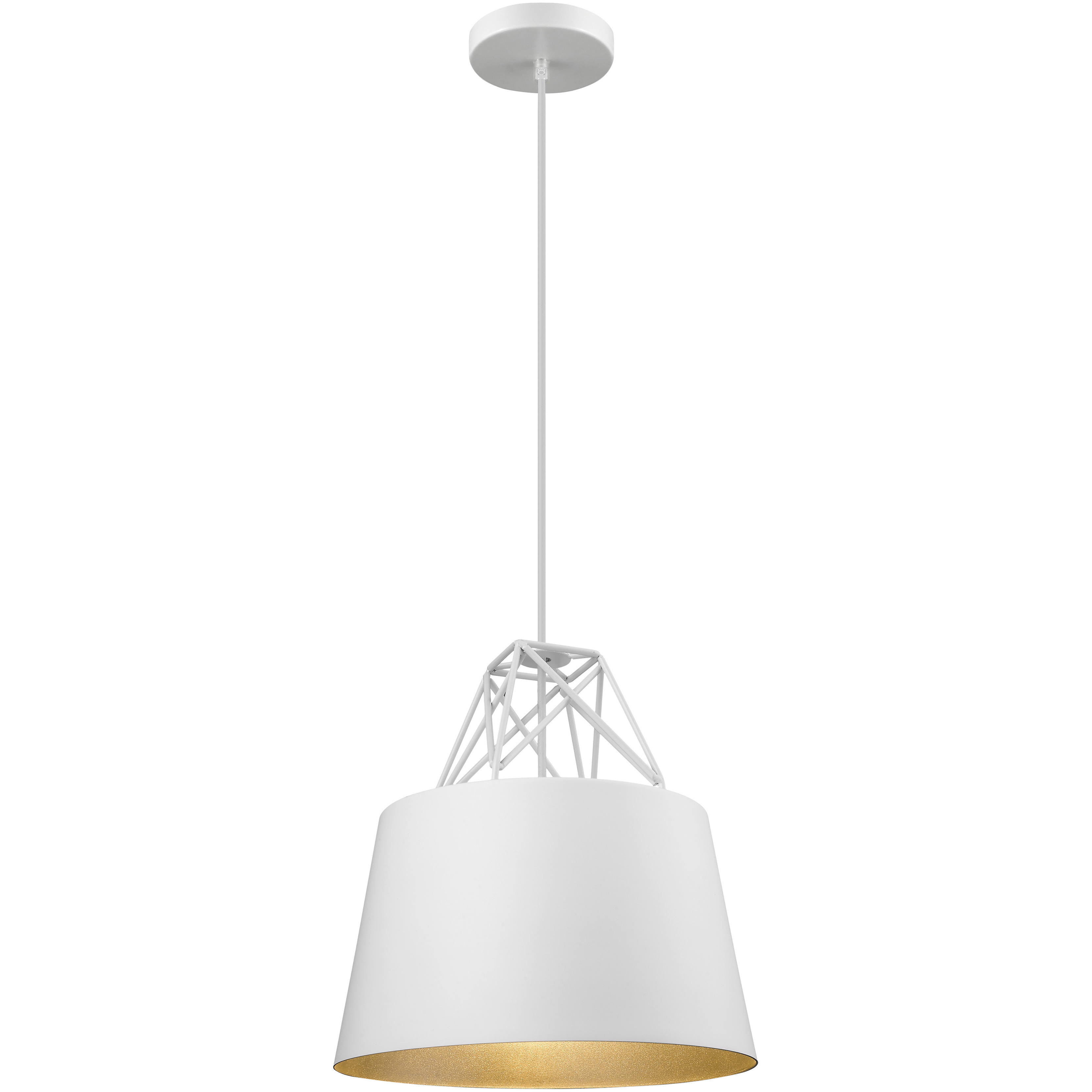 Canada 1 Light 11.8 inch White Pendant Ceiling Light