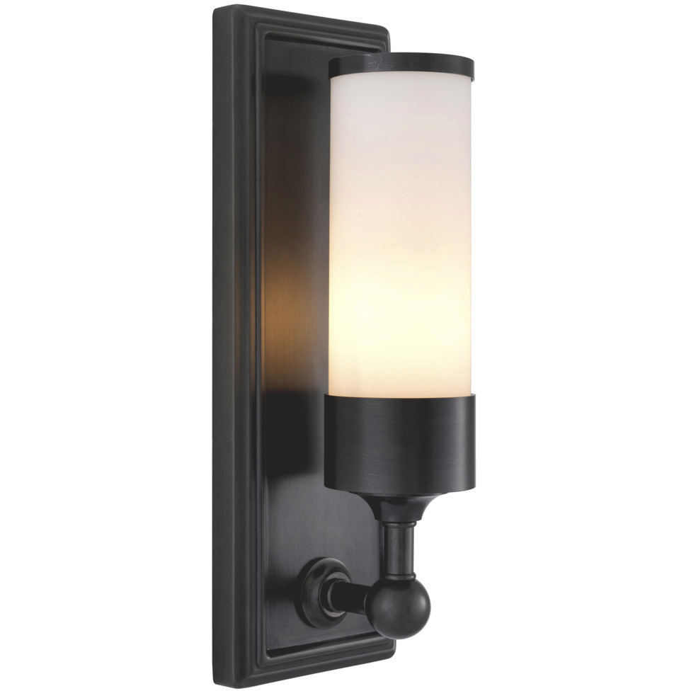 Valentine 1 Light 4.92 inch Bronze and Frosted Glass Wall Lamp Wall Light