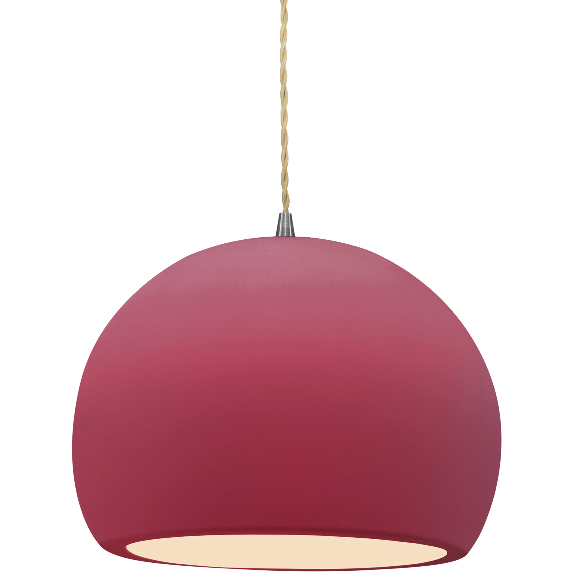 Radiance 1 Light 10 inch Cerise and Brushed Nickel Pendant Ceiling Light