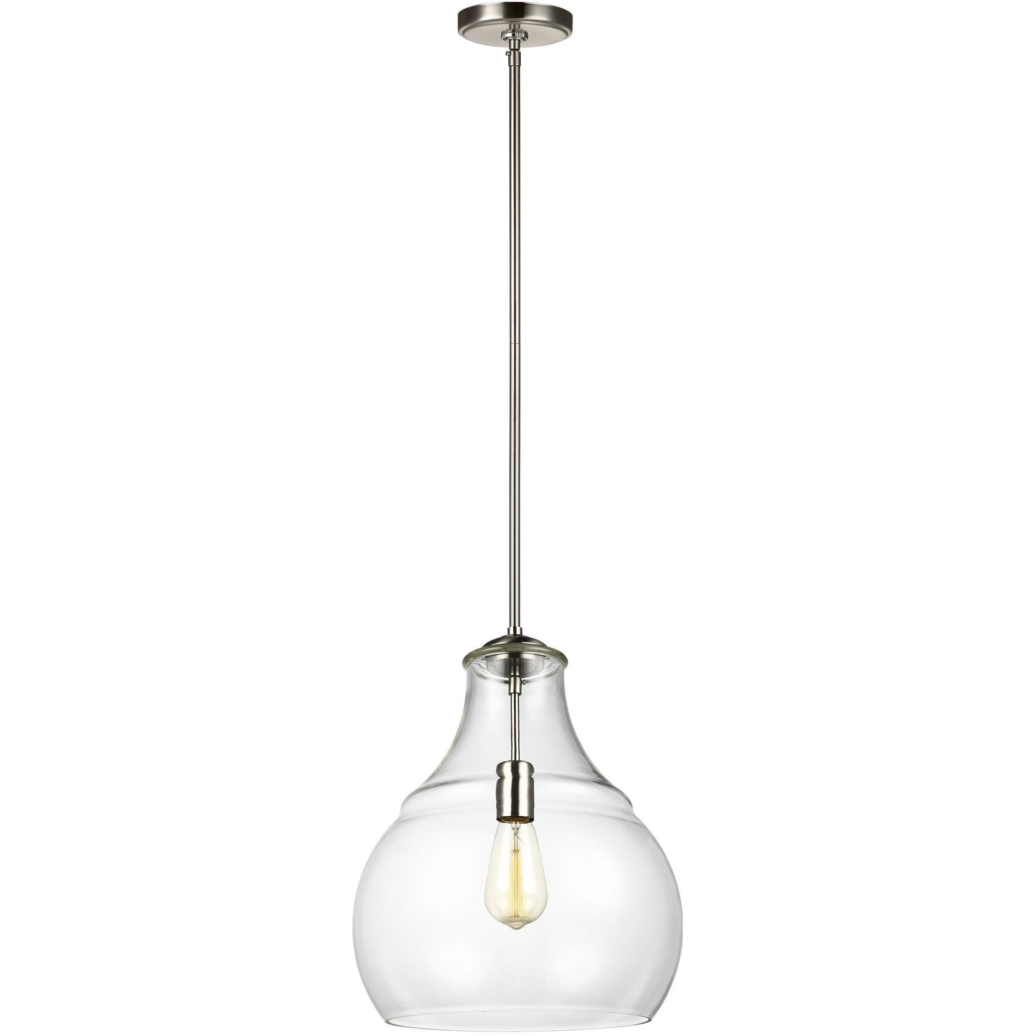 Zola 1 Light 13 inch Satin Nickel Pendant Ceiling Light