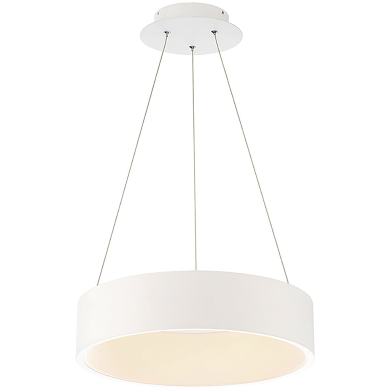 Corso LED 18 inch White Pendant Ceiling Light, dweLED
