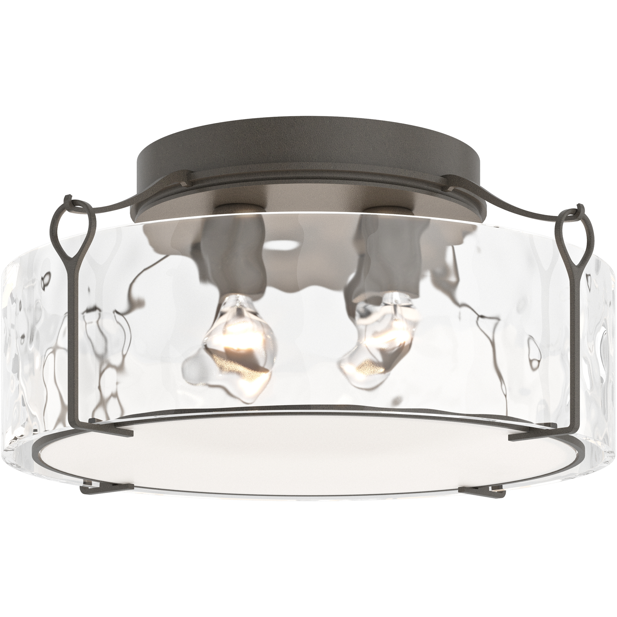 Bow 4 Light 19.6 inch Dark Smoke Semi-Flush Ceiling Light in Water, Large