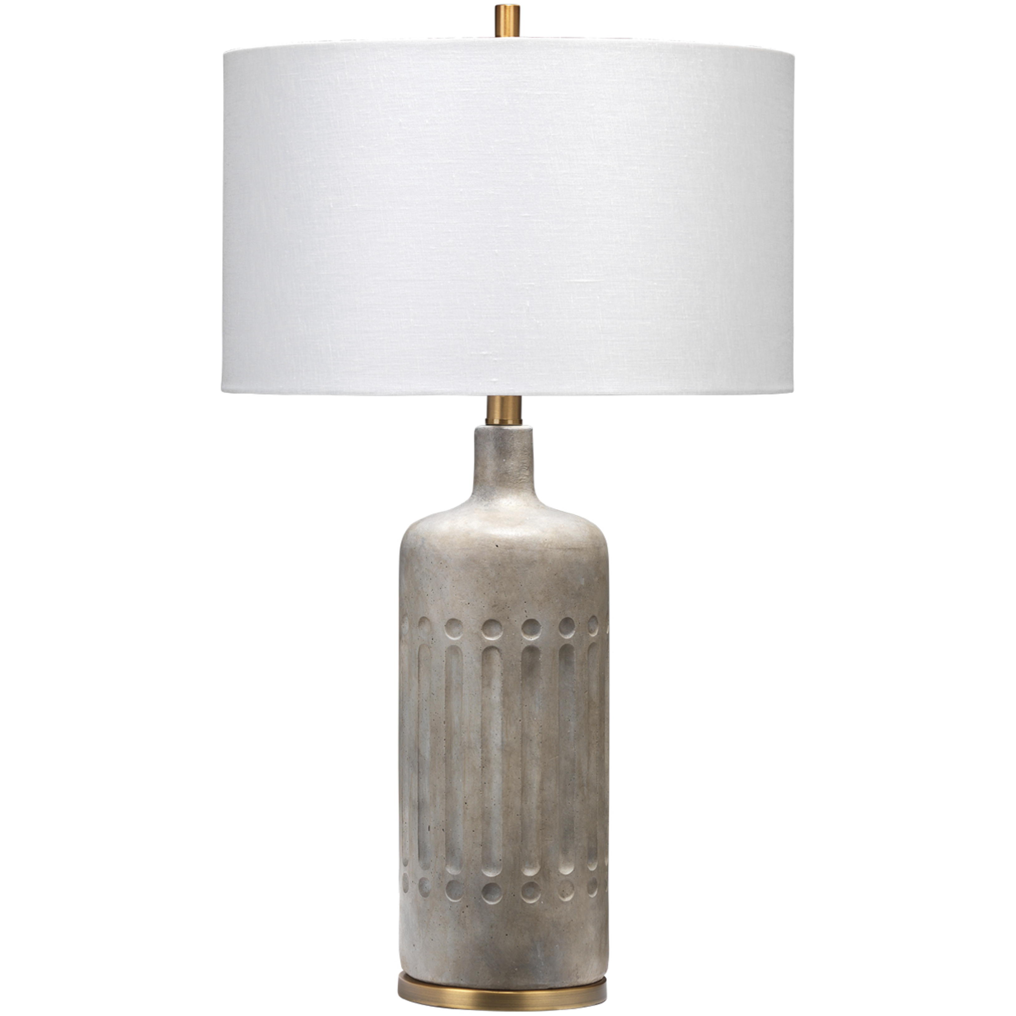 Annex 27 inch 150 watt Grey and Antique Brass Table Lamp Portable Light