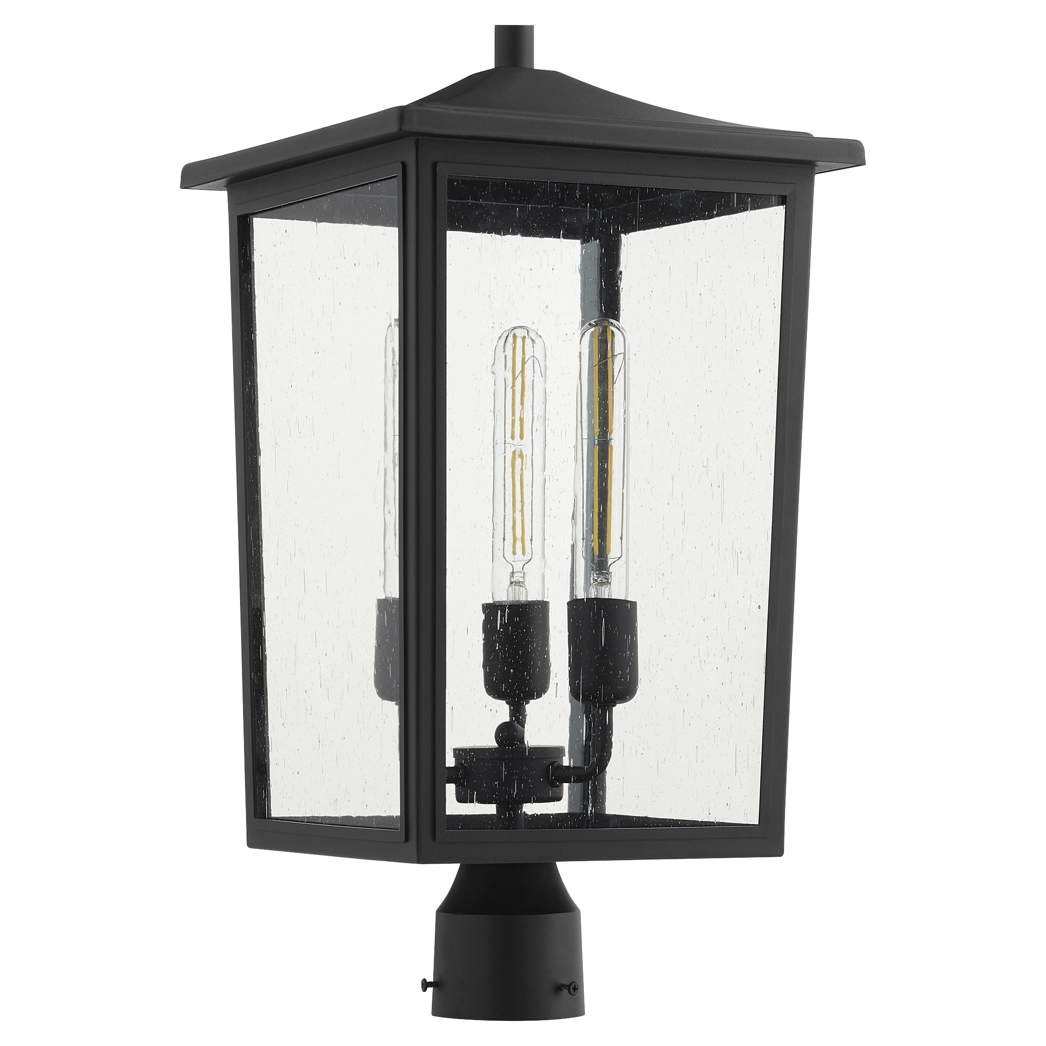 Riverside 3 Light 21.5 inch Noir Outdoor Post Lantern