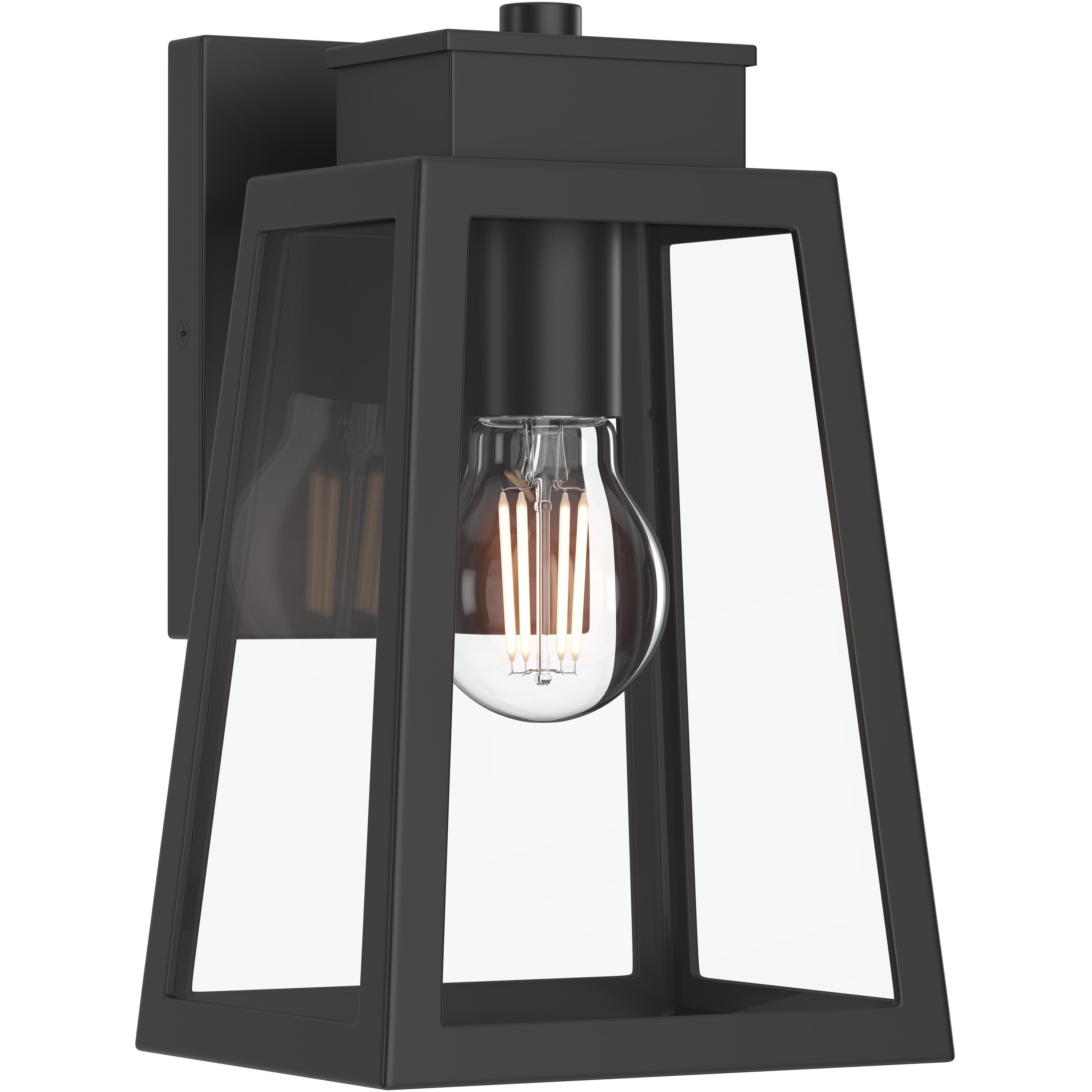 Hedry 1 Light 10 inch Matte Black Outdoor Wall Lantern