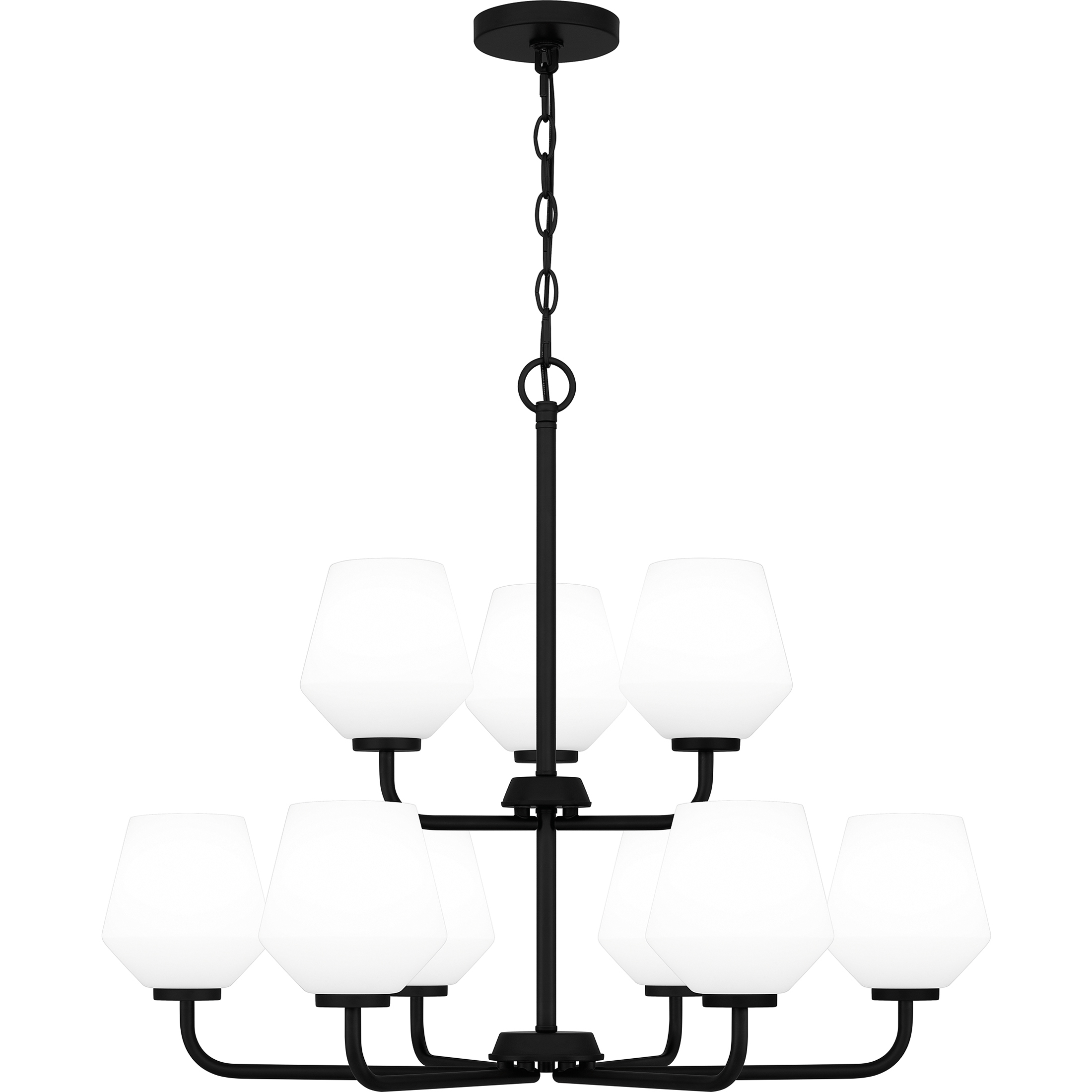 Nielson 9 Light 28.5 inch Matte Black Chandelier Ceiling Light