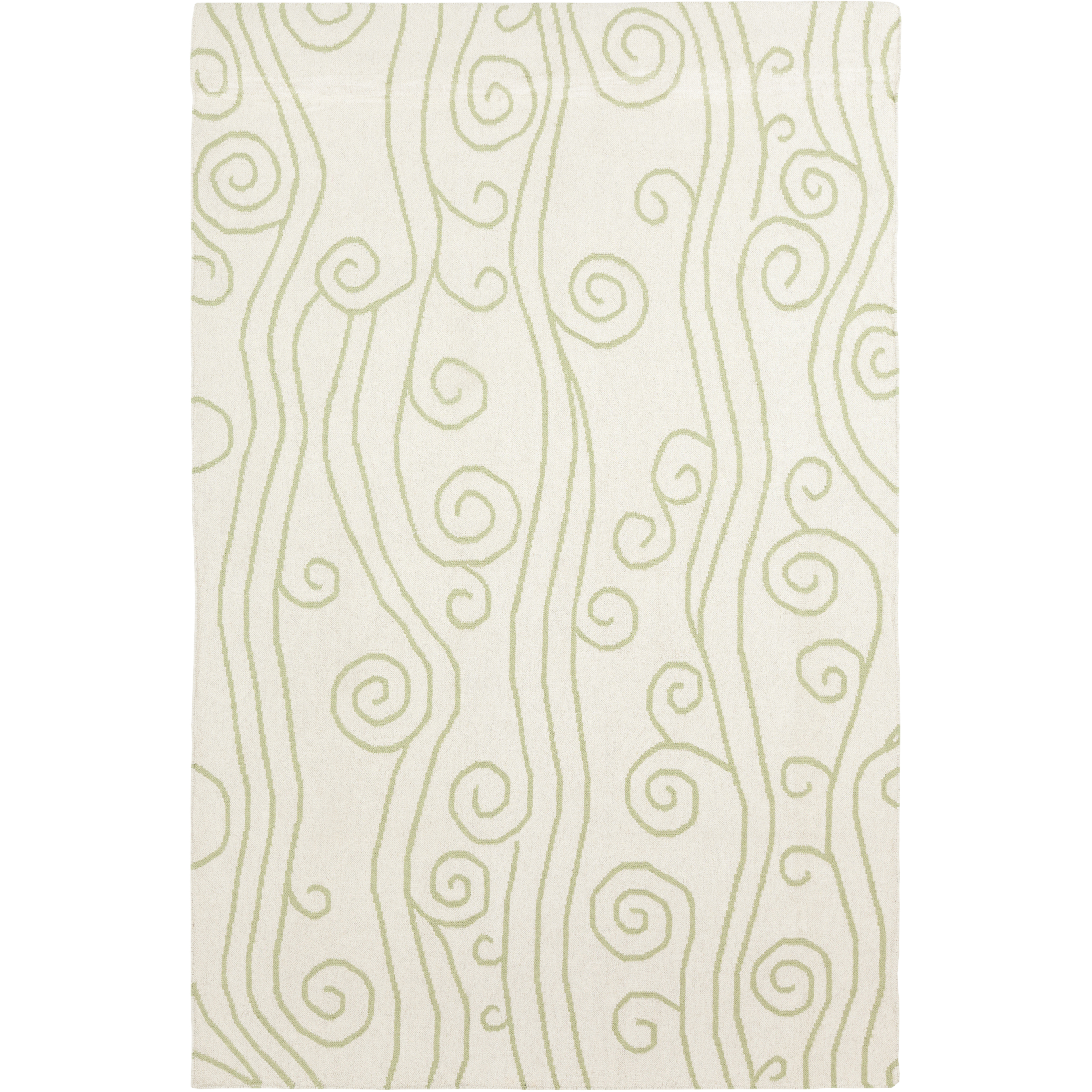 Boardwalk 63 X 39 inch Ivory, Lime Rug