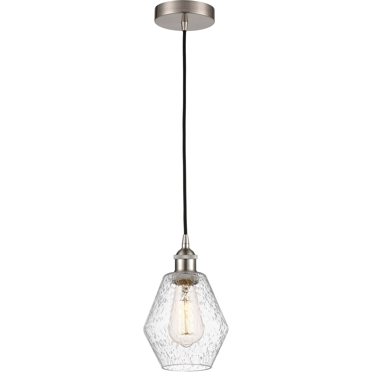 Edison Cindyrella 1 Light 6 inch Brushed Satin Nickel Mini Pendant Ceiling Light