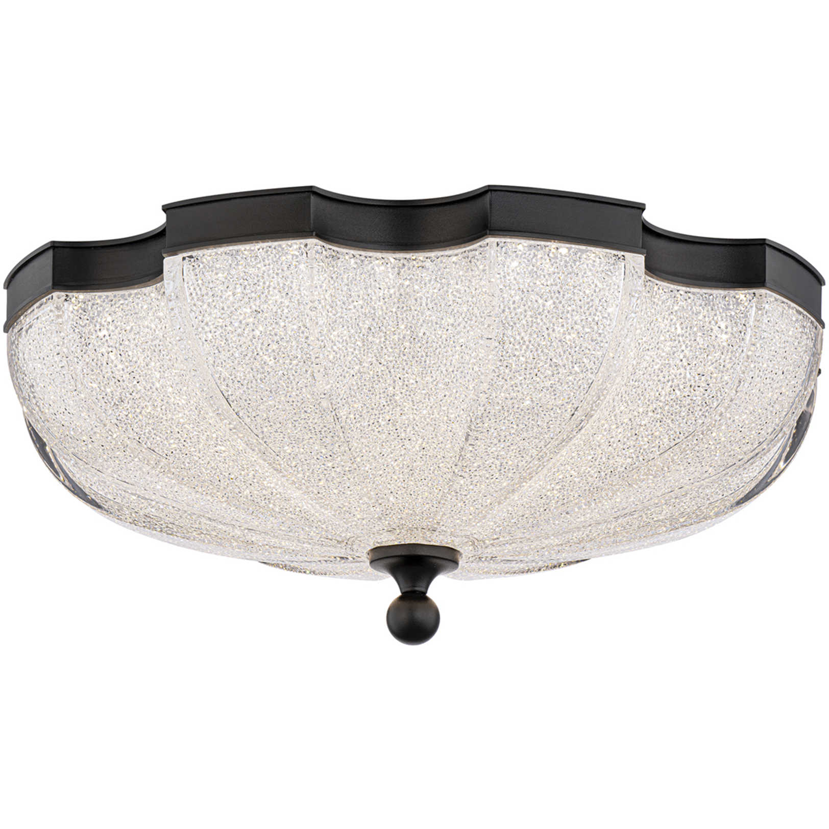 Signature Cupola LED 16 inch Black Flush Mount Ceiling Light