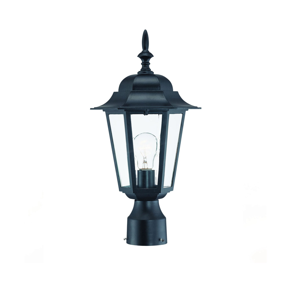 Camelot 1 Light 17 inch Matte Black Exterior Post Mount Light