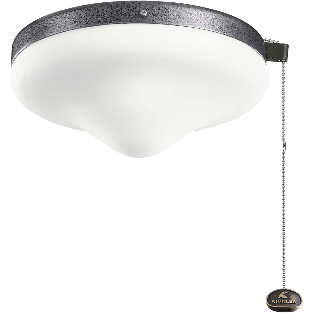Accessory LED LED Integrated Weathered Steel Powder Coat Fan Light Kits in 2700K