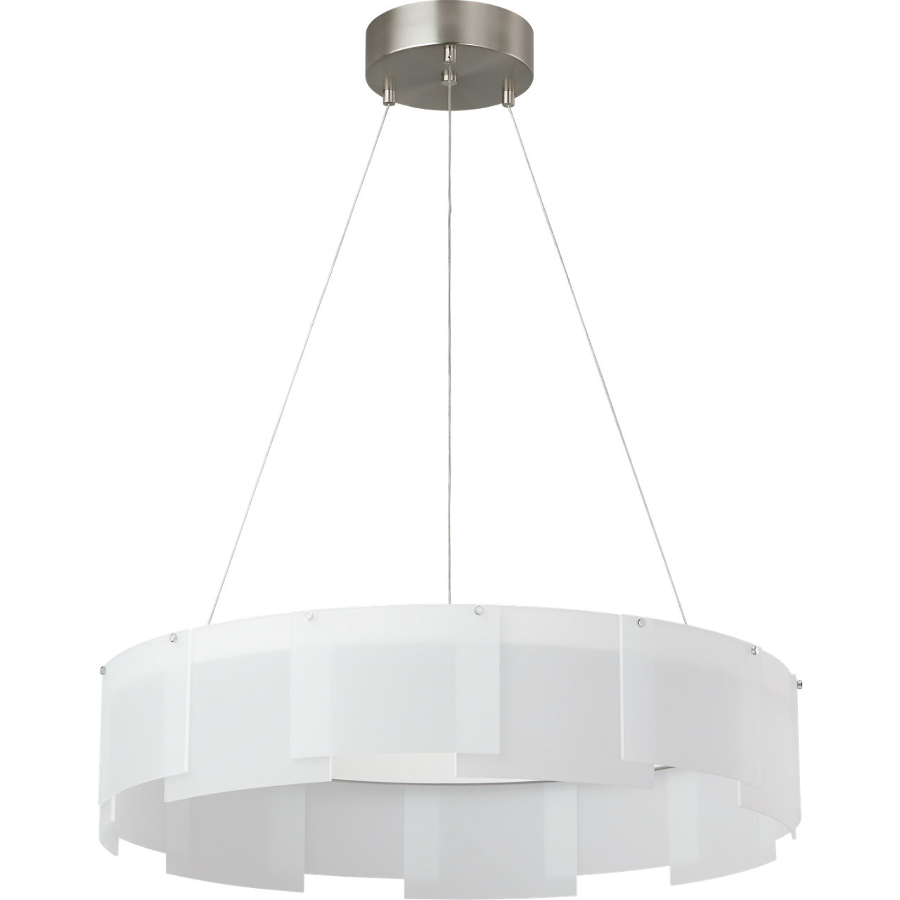 Sean Lavin Stratos LED 30.6 inch Frost/Satin Nickel Chandelier Ceiling Light, Integrated LED