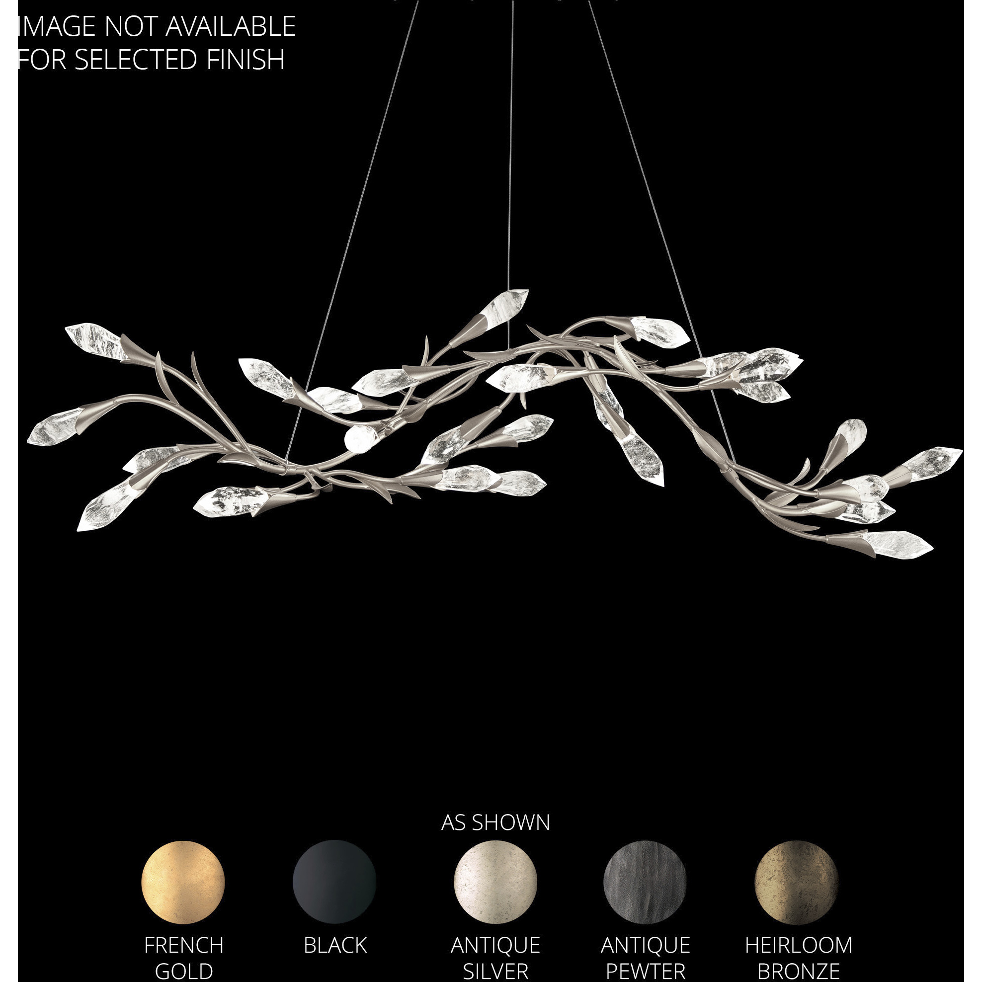 Secret Garden LED 56 inch Heirloom Bronze Linear Pendant Ceiling Light, Schonbek Signature