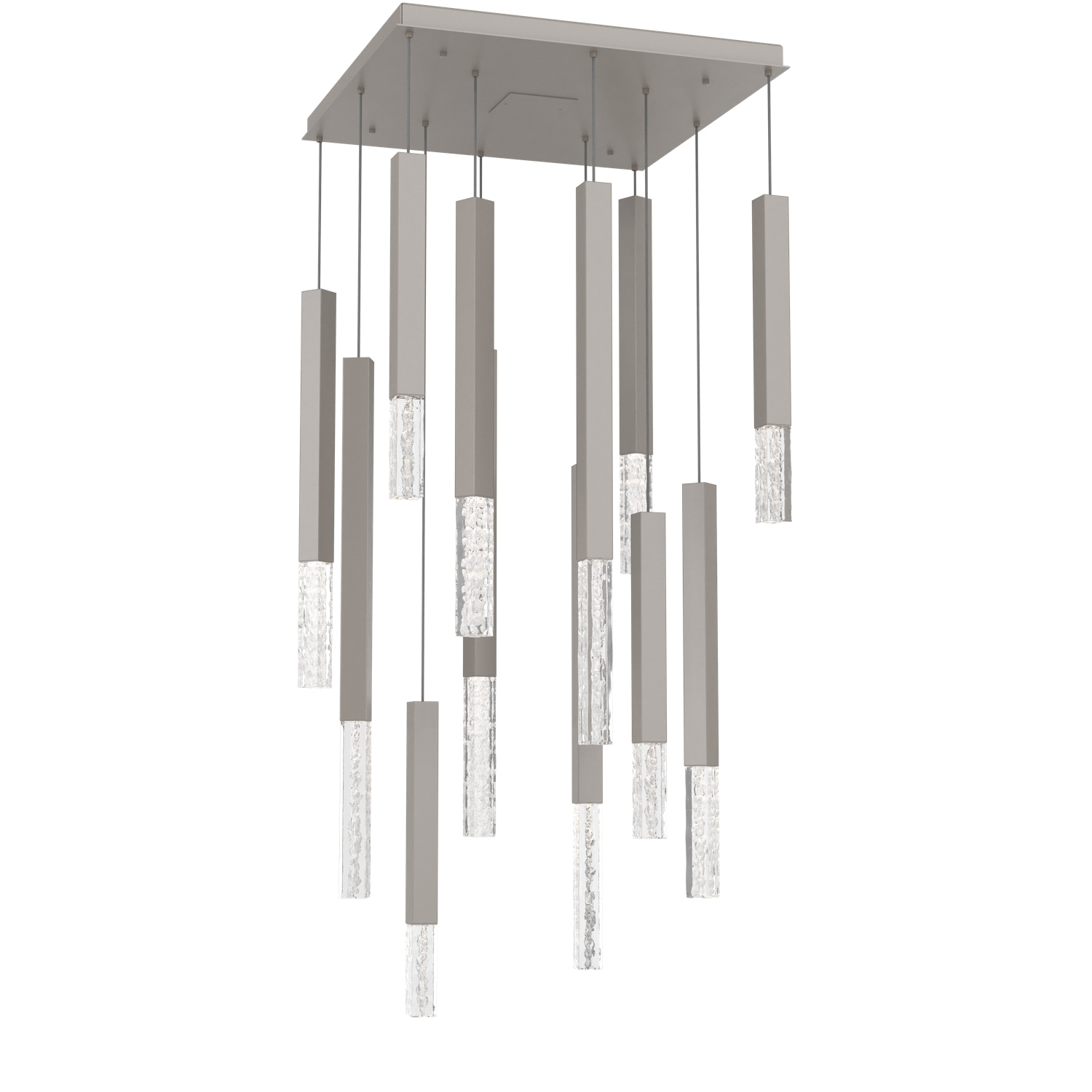 Axis XL LED Metallic Beige Silver Multi-Pendant Ceiling Light in 3000K LED