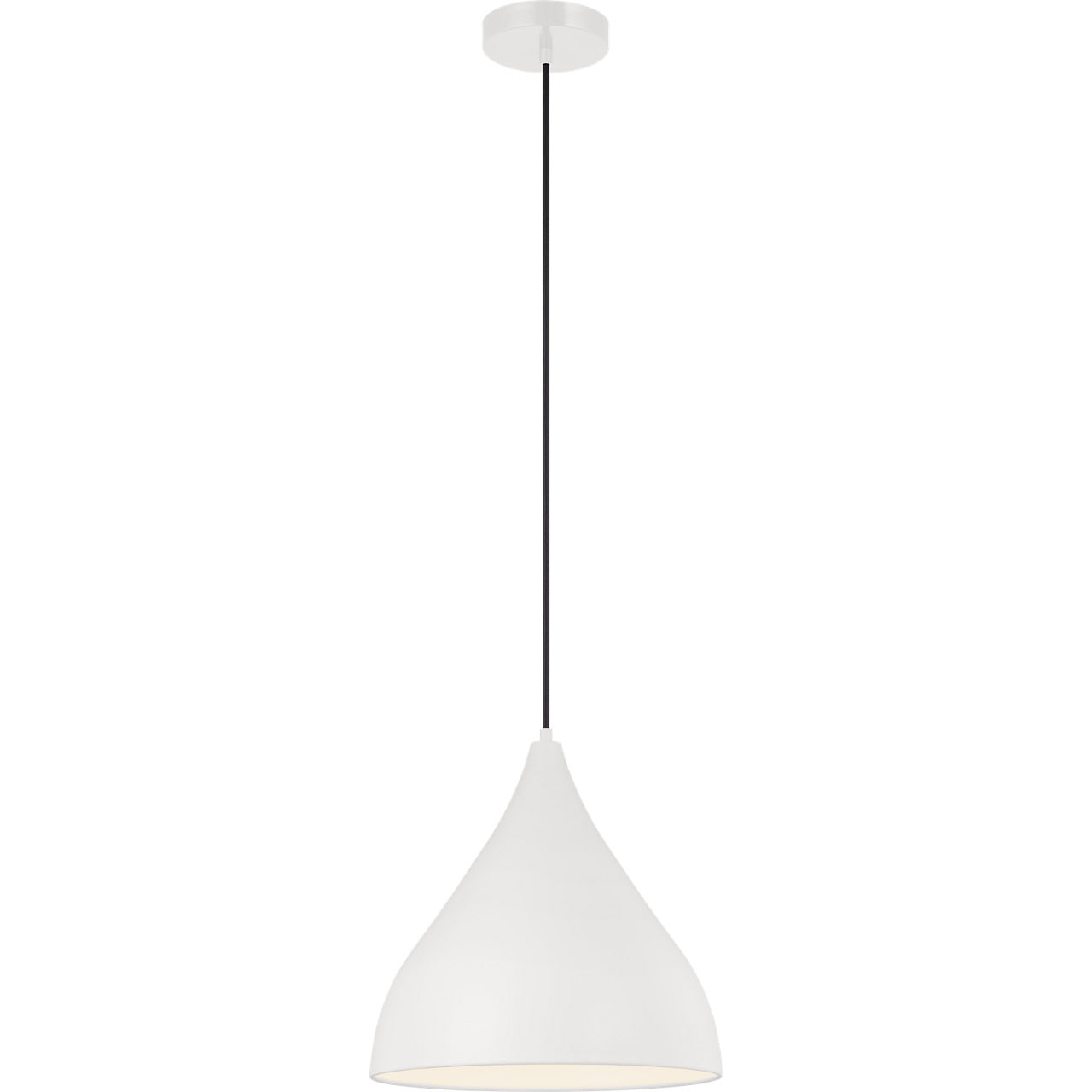 Oden 1 Light 14 inch Matte White Pendant Ceiling Light