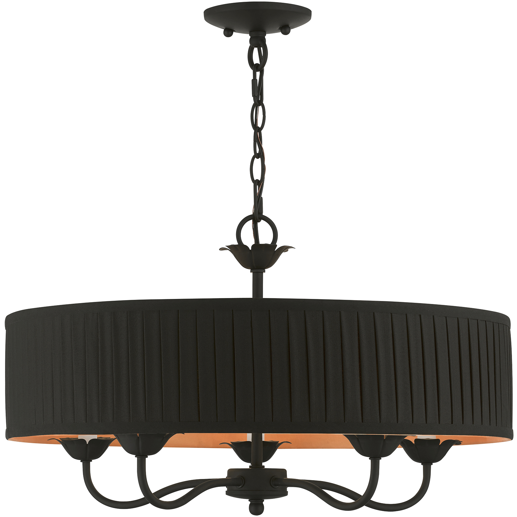 Harrington 5 Light 23 inch Black Pendant Chandelier Ceiling Light