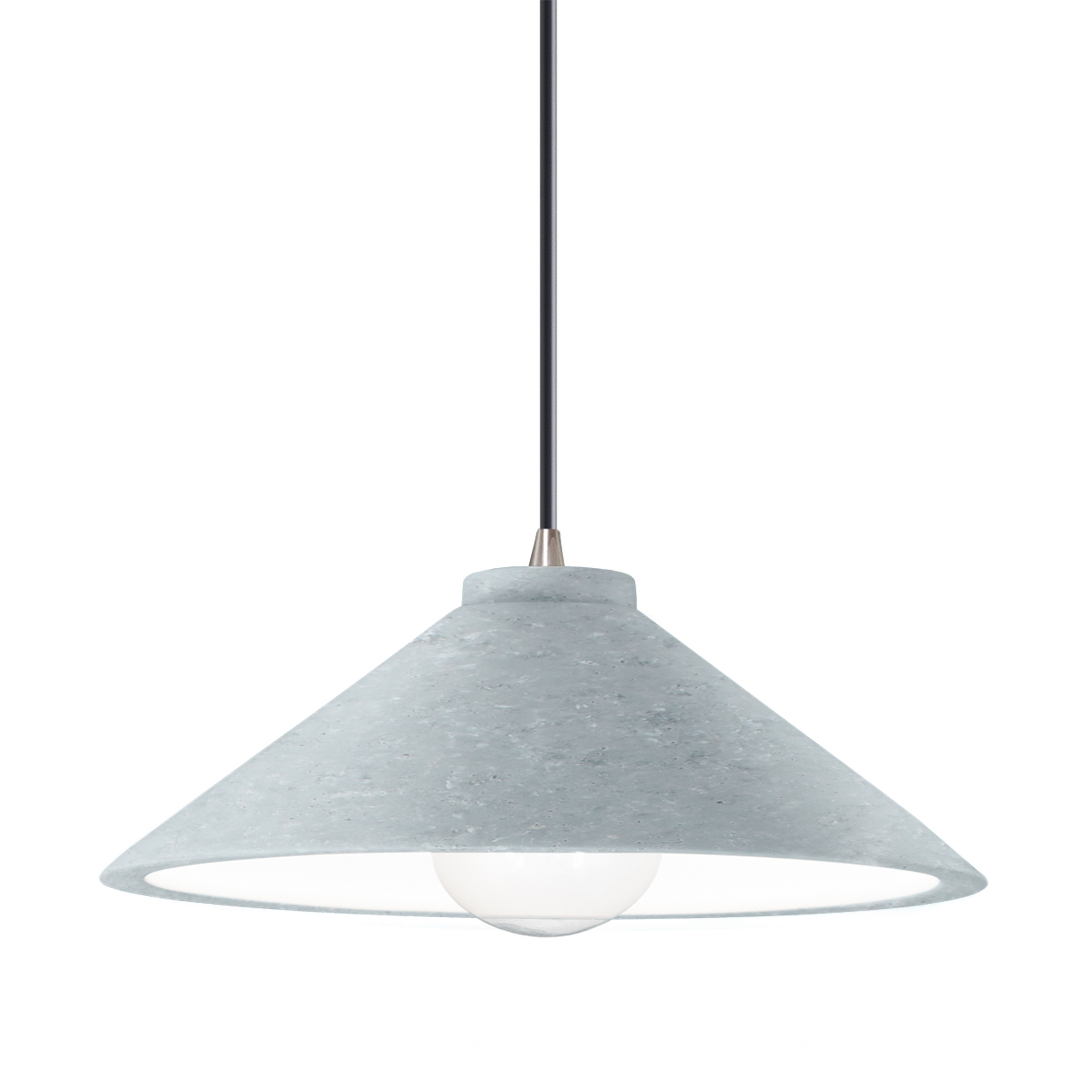 Radiance LED 11.75 inch Concrete and Brushed Nickel Pendant Ceiling Light