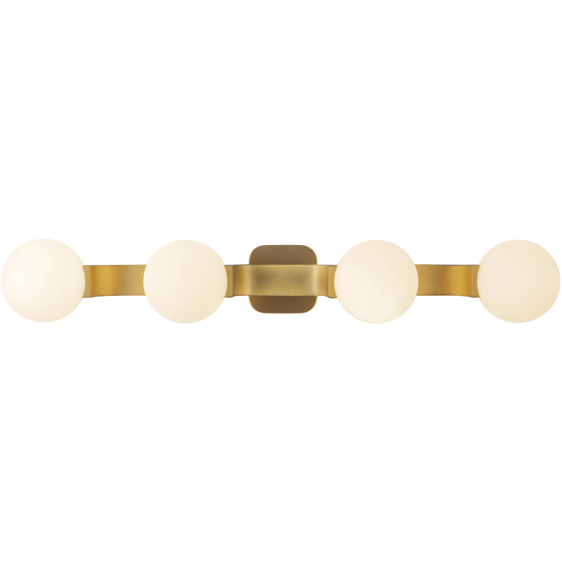 Briar 4 Light 34 inch Brushed Gold Bath Vanity Light Wall Light