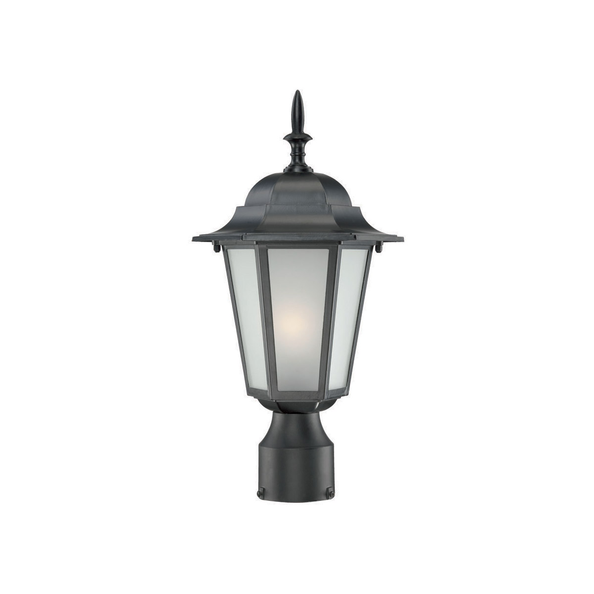 Camelot 1 Light 17 inch Matte Black Exterior Post Mount Light