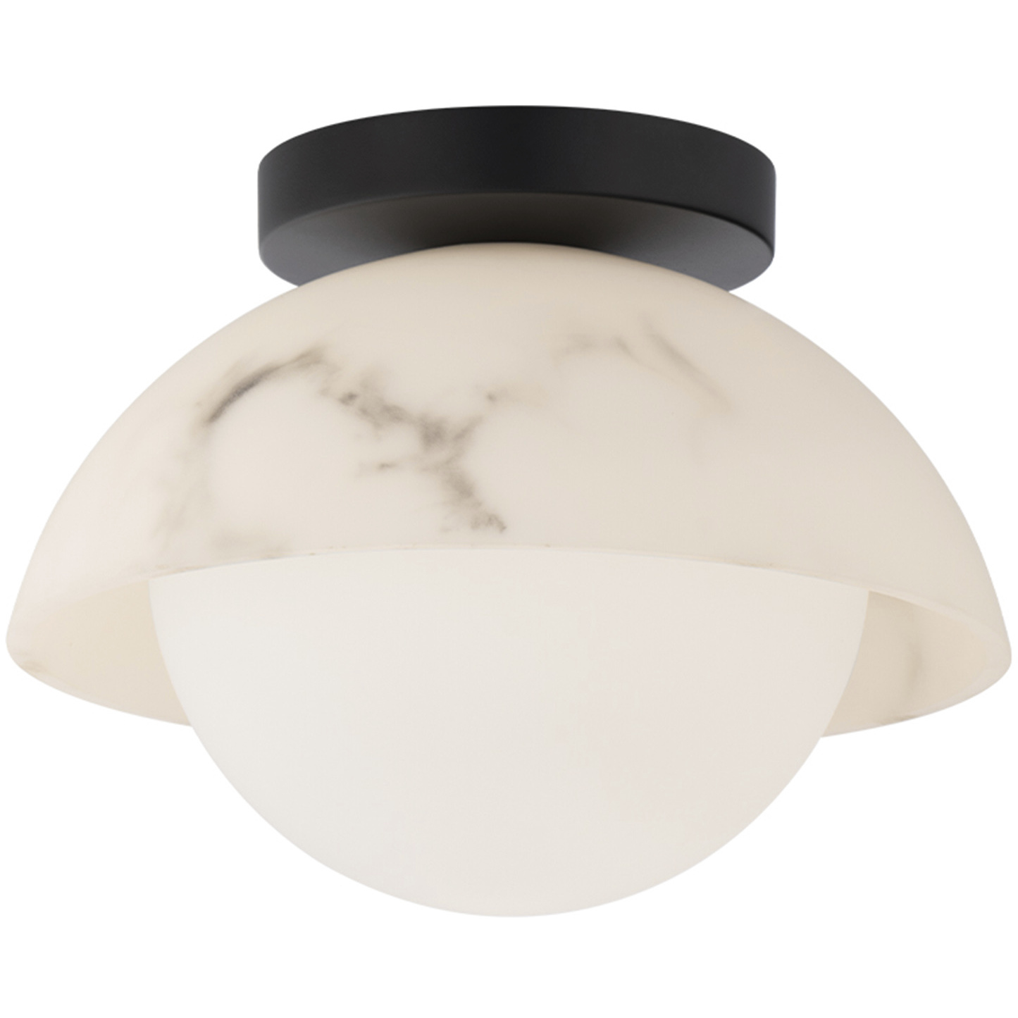 Moonstone LED 9.88 inch Black Semi-Flush Mount Ceiling Light, dweLED