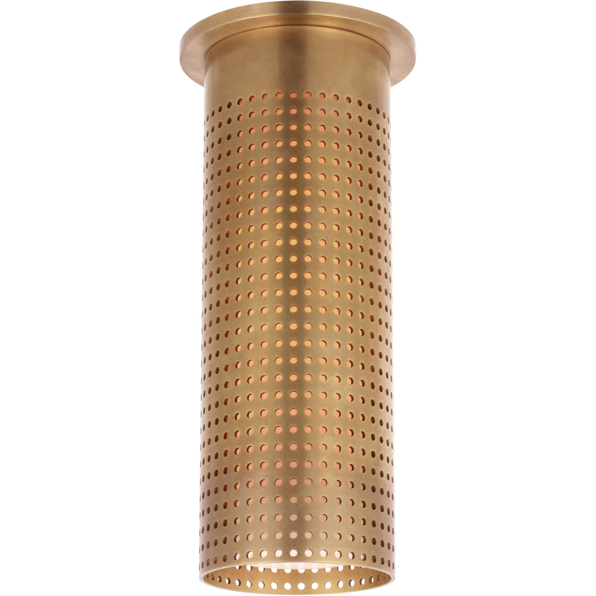 Kelly Wearstler Precision LED 3.5 inch Antique-Burnished Brass Monopoint Flush Mount Ceiling Light