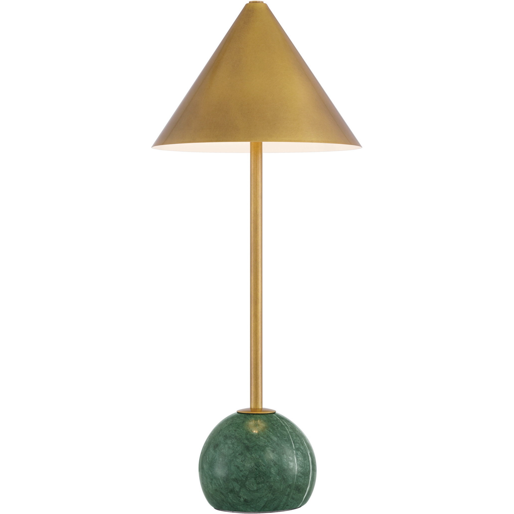 Journey 21 inch 2 watt Antique Brass and Green Cordless Table Lamp Portable Light
