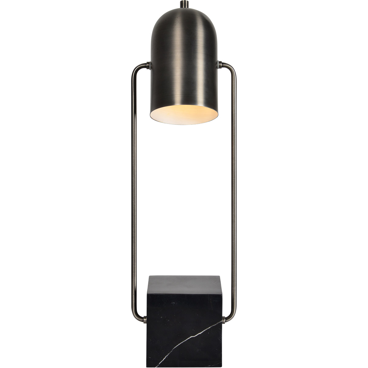 Abbey 24 inch 40 watt Gun Metal and Black Marble Table Lamp Portable Light