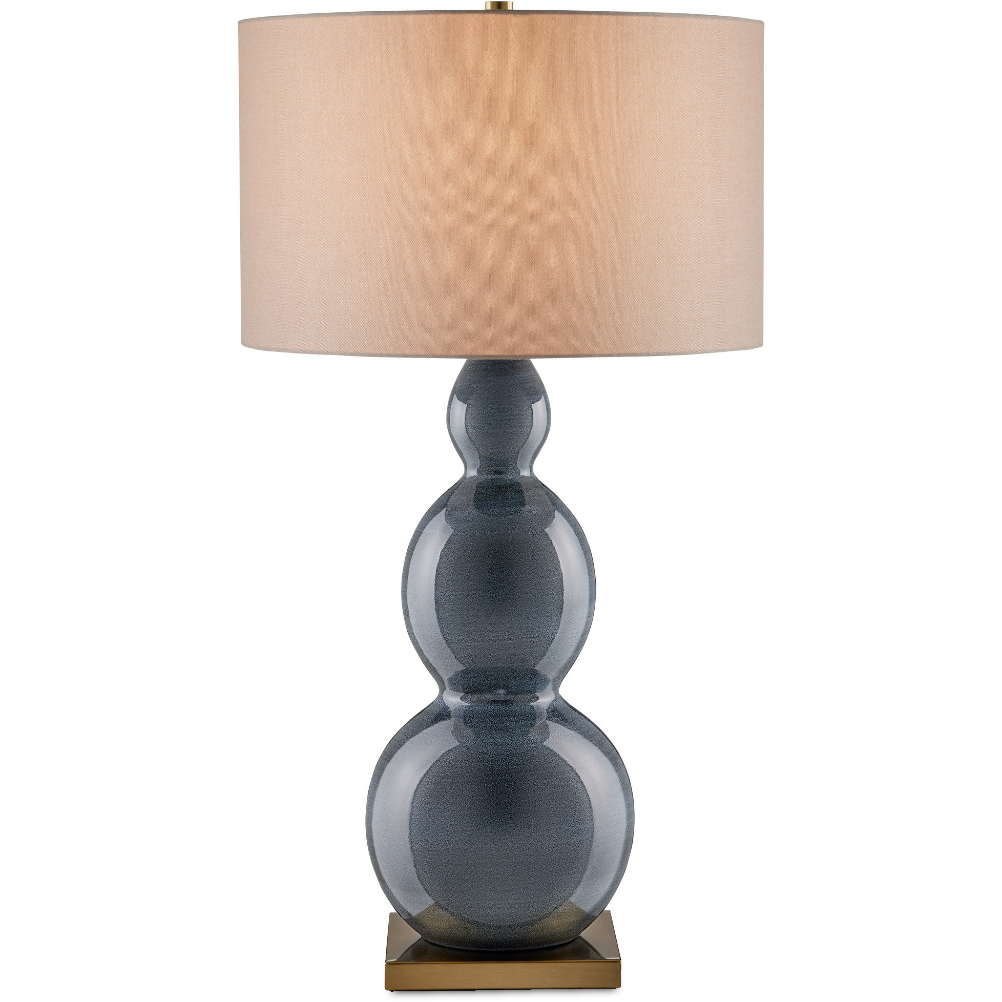 Cymbeline 33.5 inch 150 watt Steel Blue and Antique Brass Table Lamp Portable Light