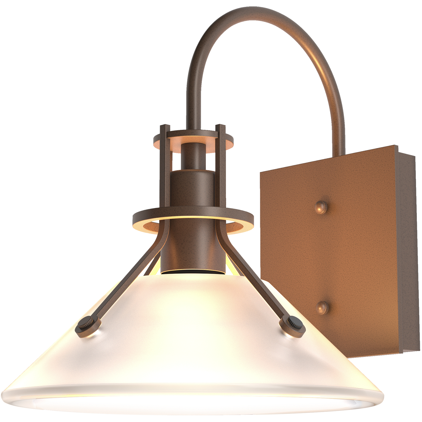 Henry 1 Light 10.5 inch Coastal Bronze Outdoor Sconce in Frosted, Small