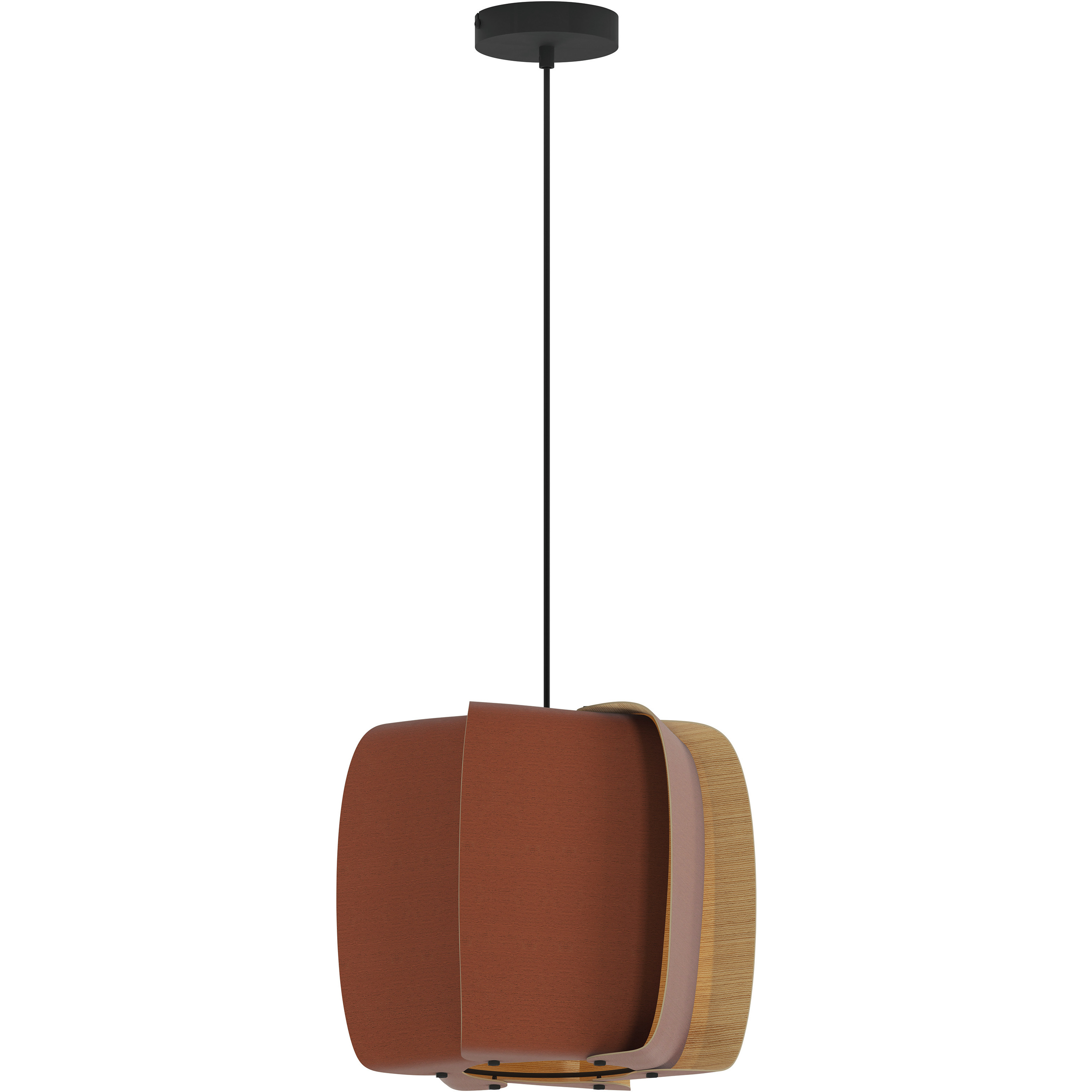Alba LED 15.75 inch Black Pendant Ceiling Light in Terracotta/Ash, WEP Collection