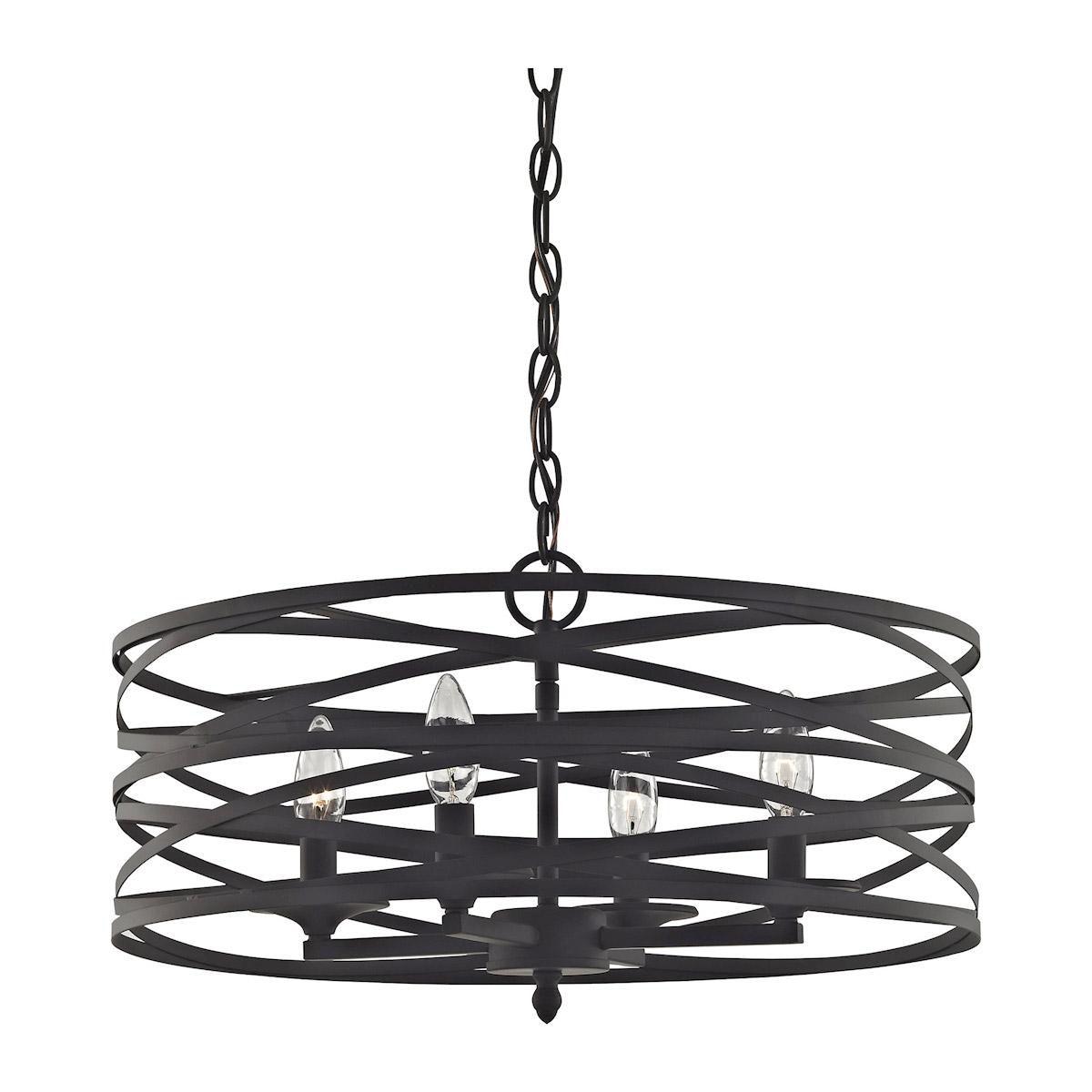 Brownville 4 Light 20 inch Oil Rubbed Bronze Chandelier Ceiling Light