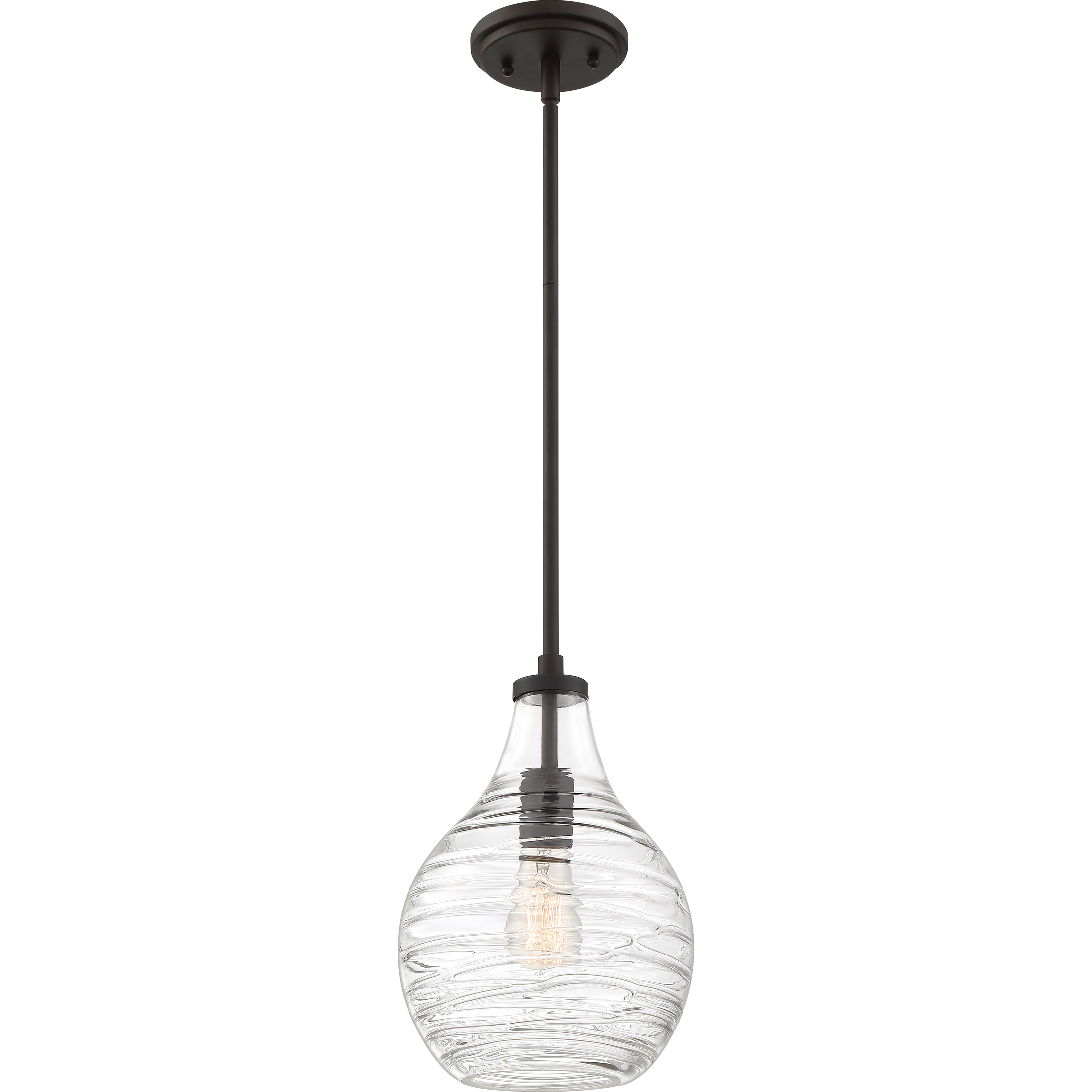 Genie 1 Light 8.75 inch Old Bronze Mini Pendant Ceiling Light