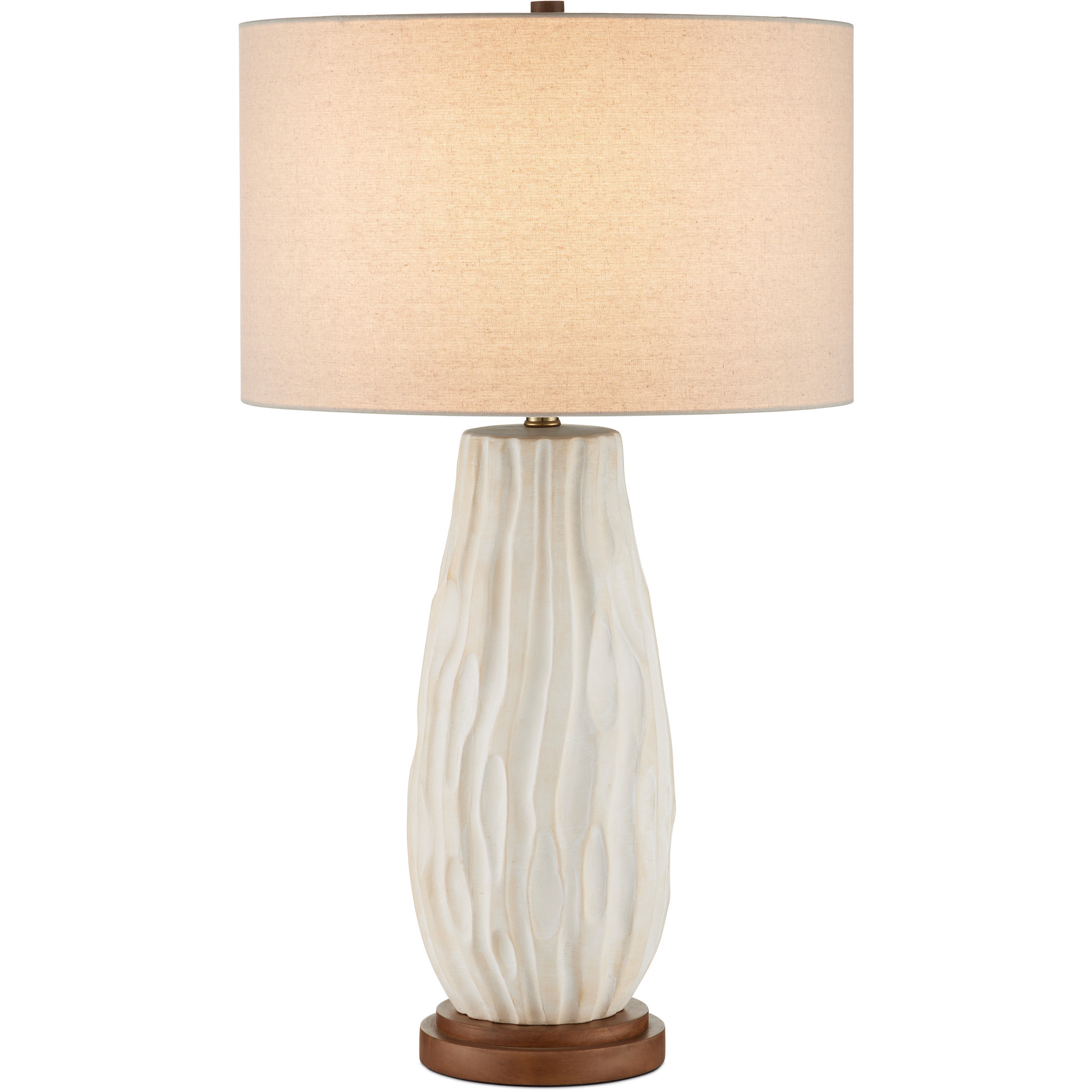 Water-borne 31.25 inch 150 watt Off-White and Natural Table Lamp Portable Light