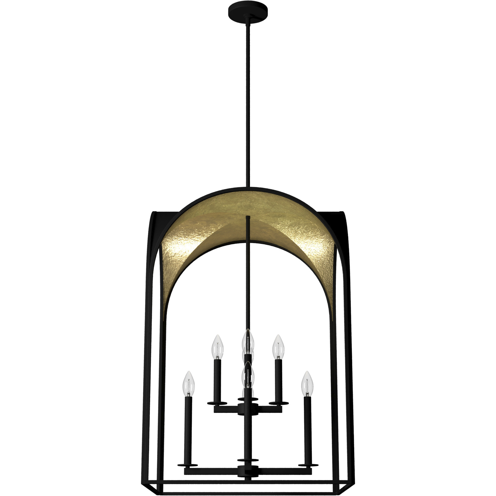 Dukestown 8 Light 22.75 inch Natural Iron Pendant Ceiling Light