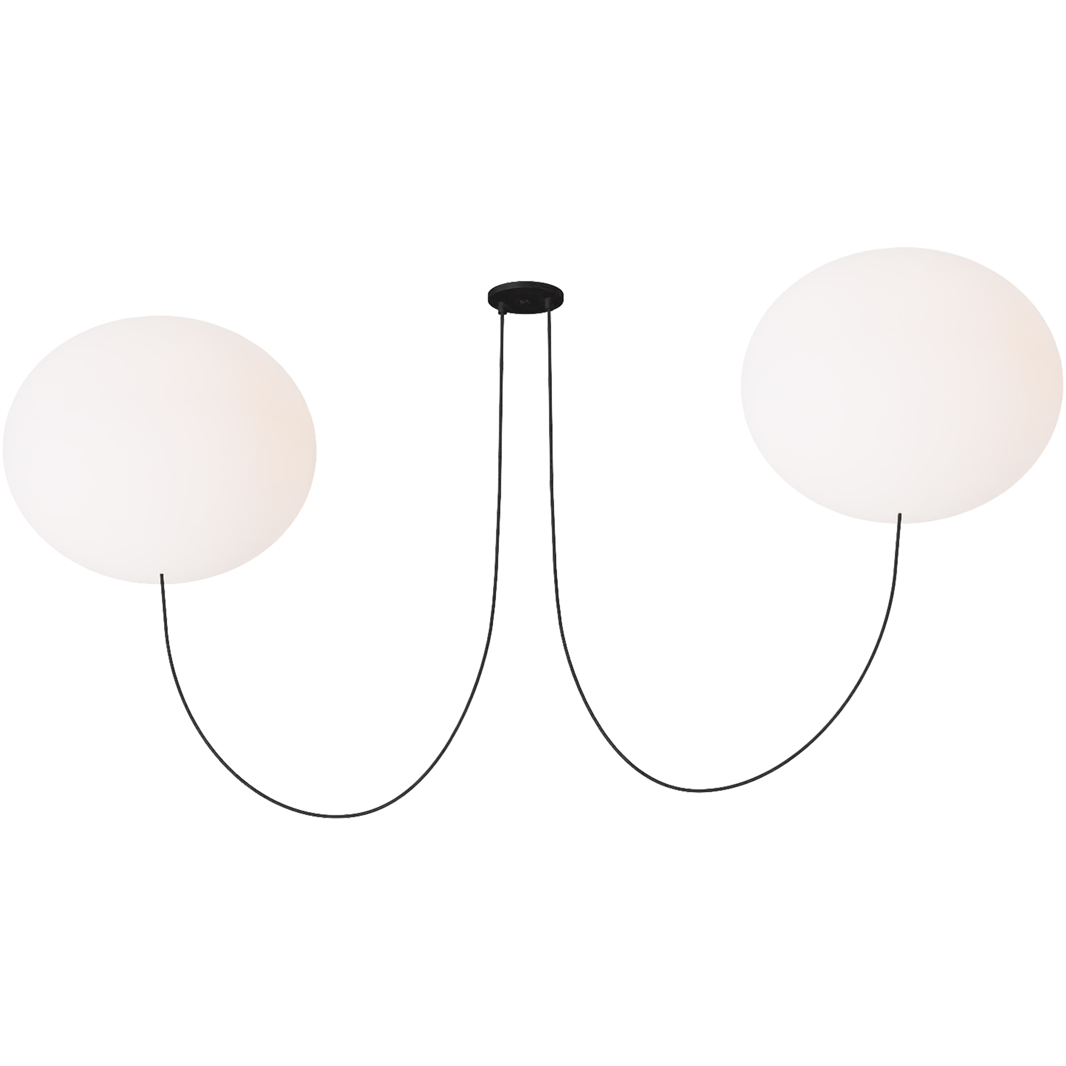 Peter Bristol Helium 2 Light 53.1 inch Matte Black Chandelier Ceiling Light