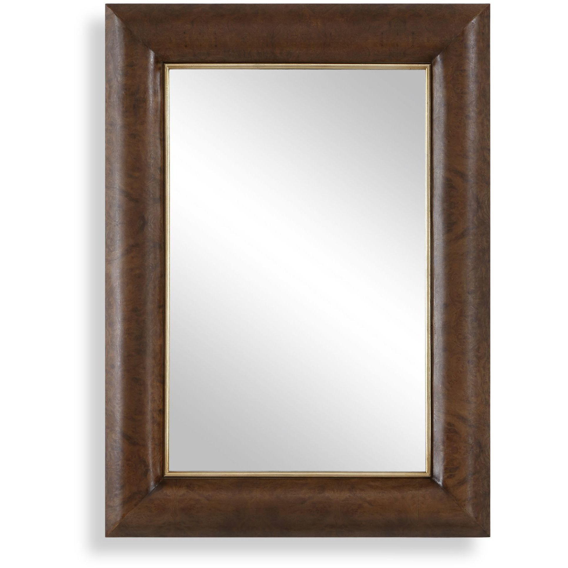Donovan 43.25 X 31.75 inch Antique Walnut and Antique Gold and Burl Wood Mirror