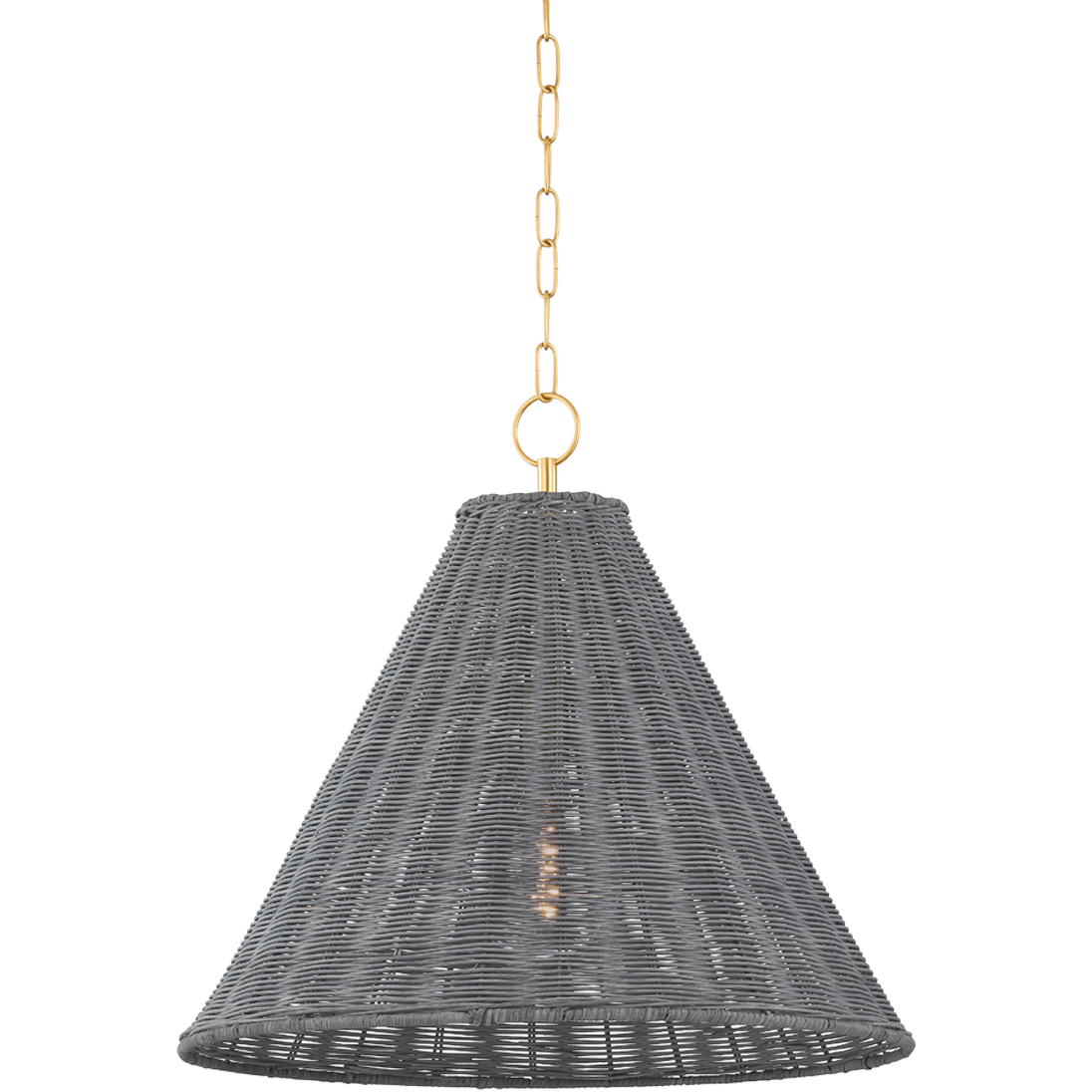 Destiny 1 Light 22 inch Aged Brass Pendant Ceiling Light