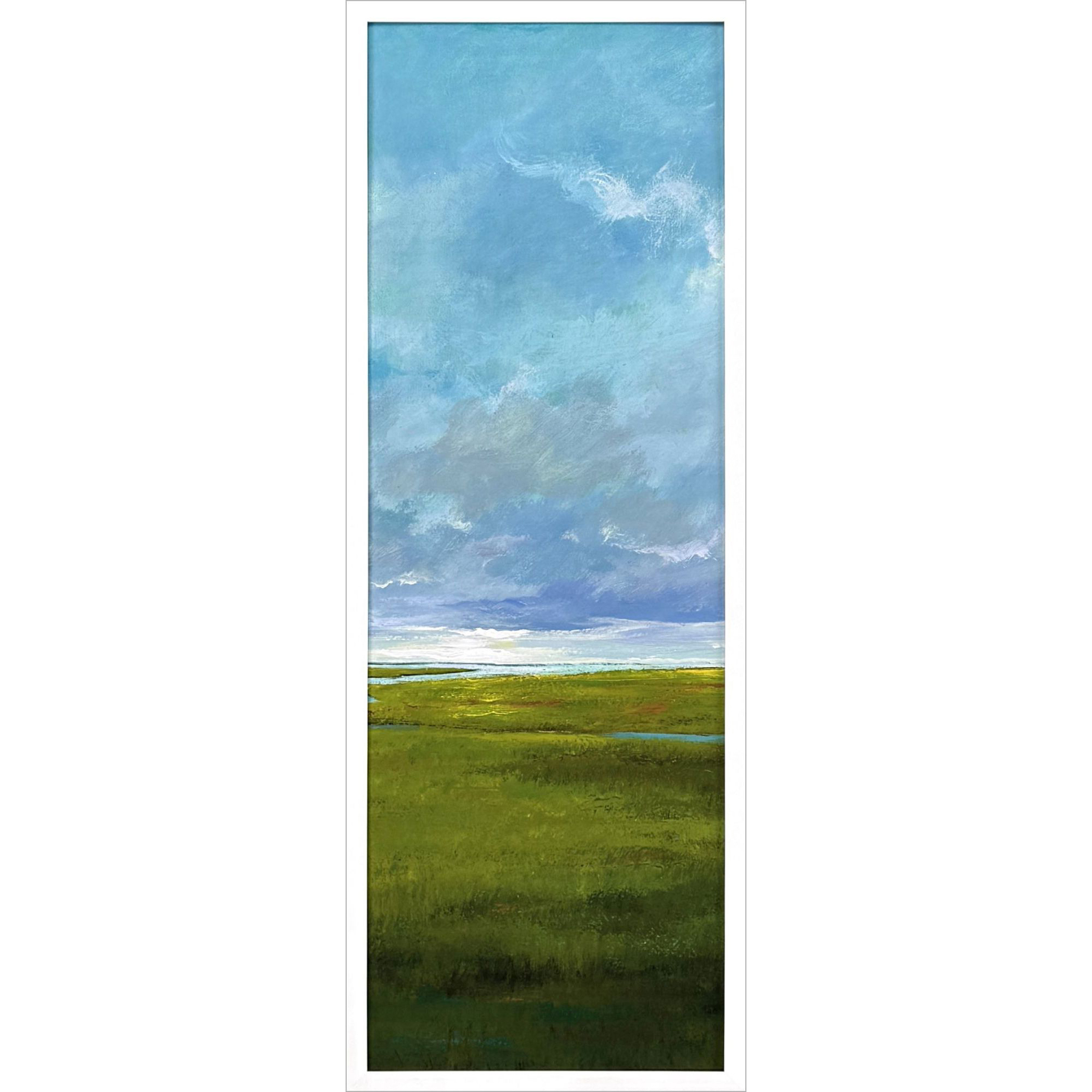Settle into Dusk Green and Blue and Turquoise Framed Art