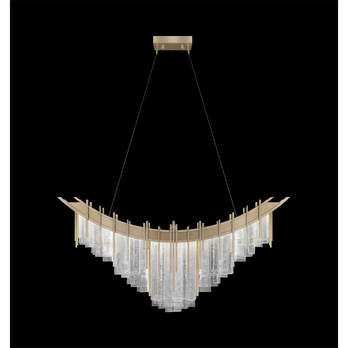 Arpeggio 8 Light 44.75 inch Gold Pendant Ceiling Light