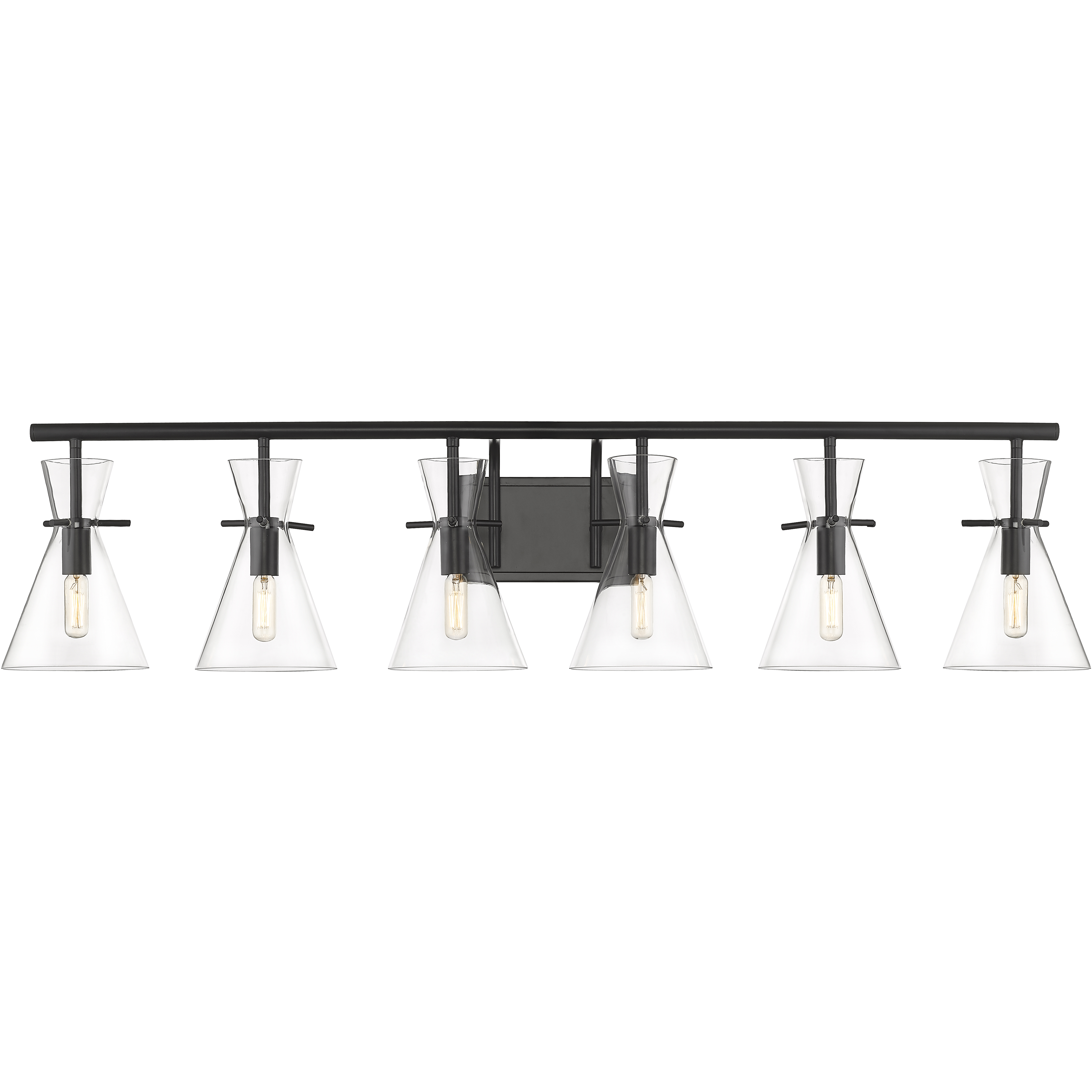 Auralume Colden LED 45 inch Matte Black Bath Vanity Light Wall Light