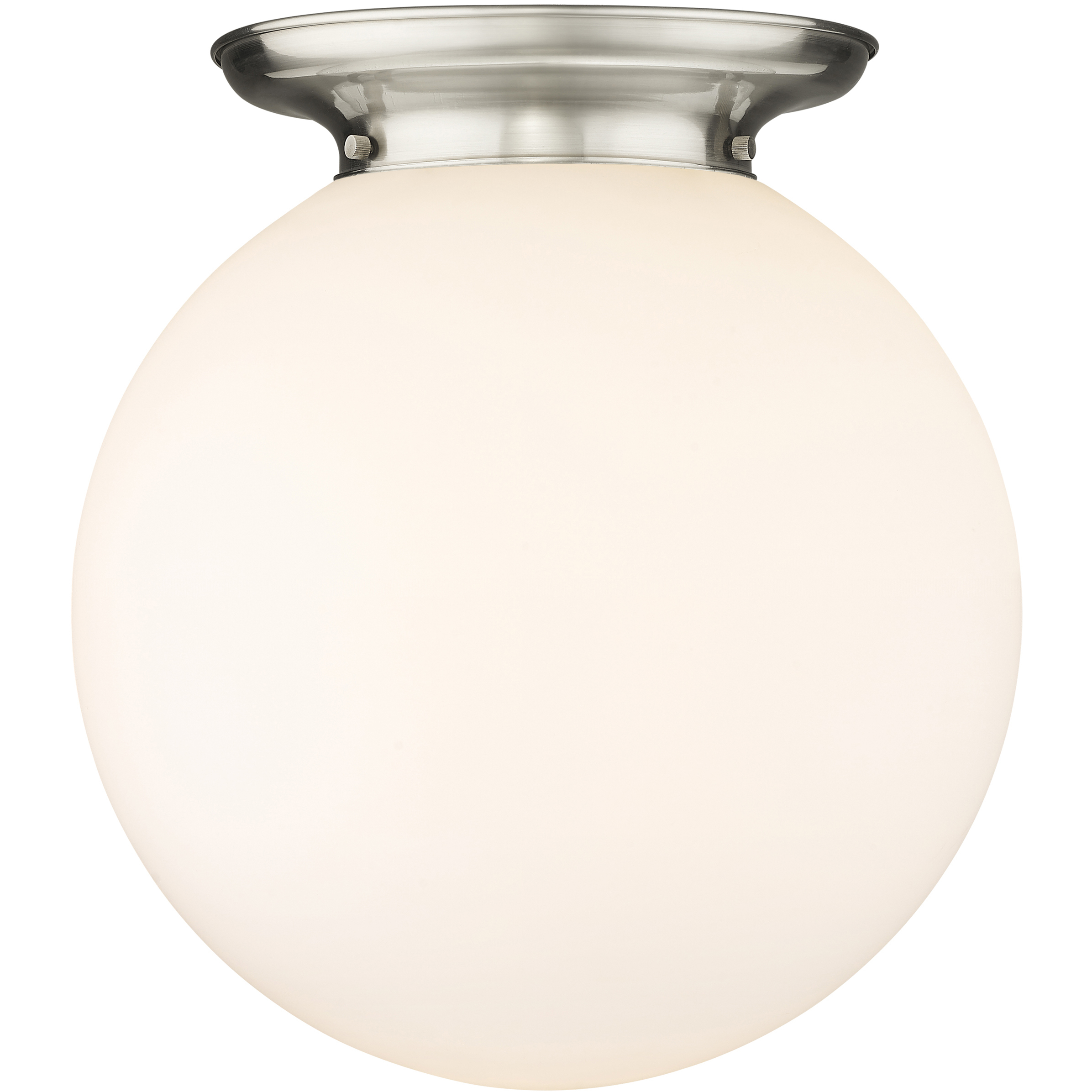 Beacon 1 Light 15.75 inch Satin Nickel Flush Mount Ceiling Light
