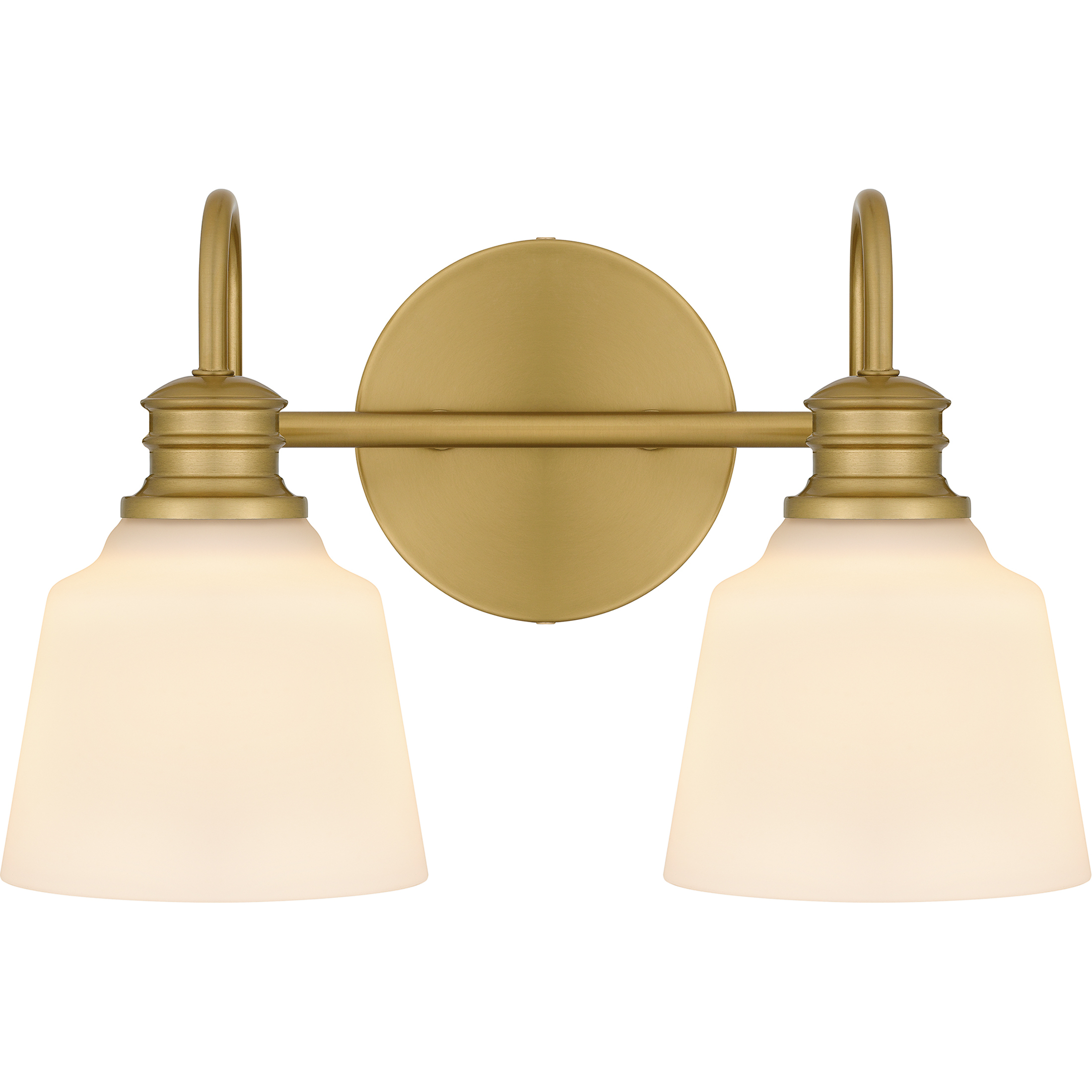 Hinton 2 Light 14 inch Aged Brass Bath Light Wall Light, Medium