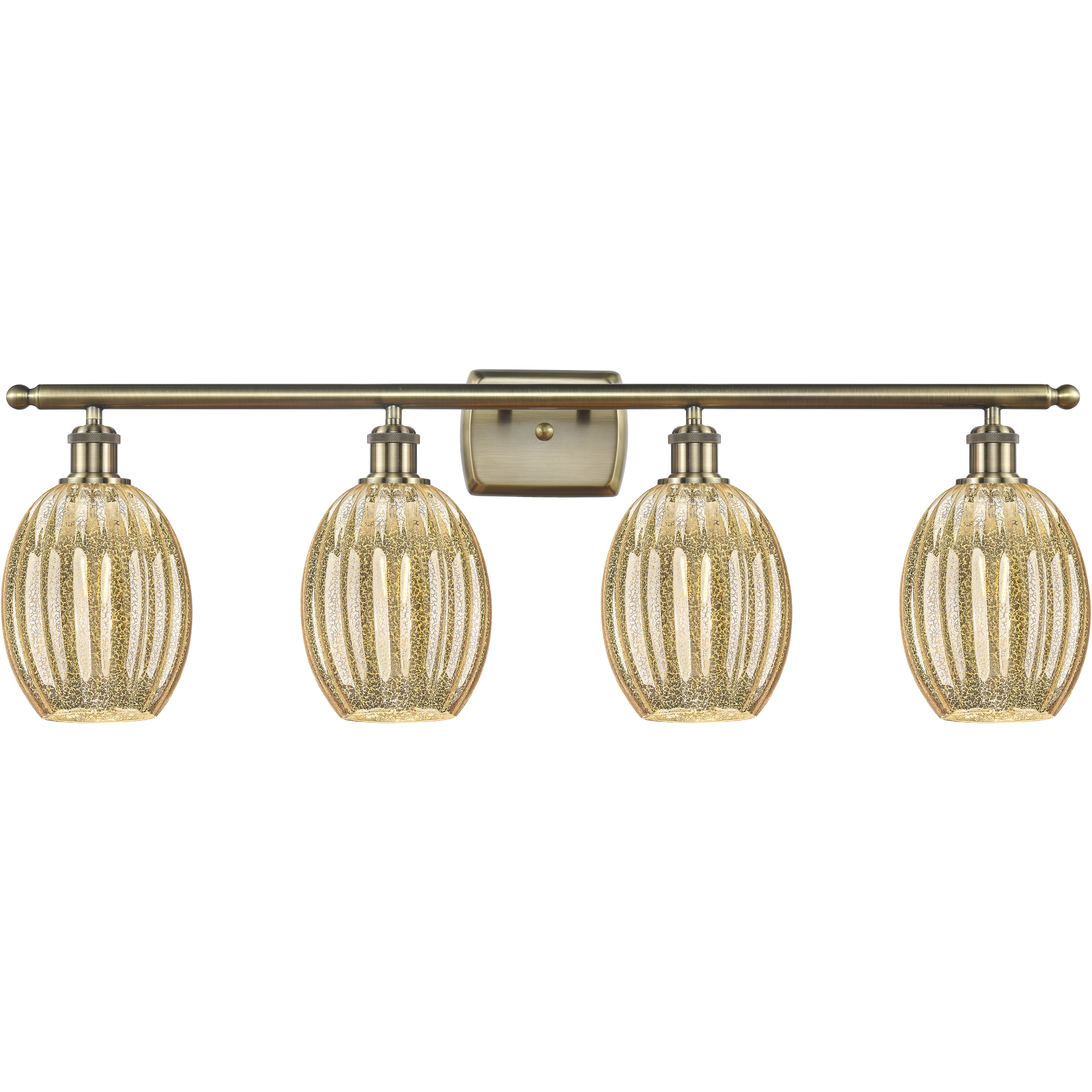 Ballston Preston 4 Light 36.25 inch Antique Brass Bath Vanity Light Wall Light in Mercury