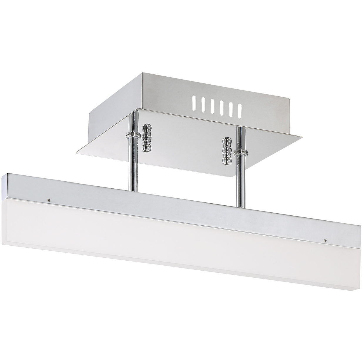 Strate LED 15.5 inch Chrome Semi Flush Mount Ceiling Light