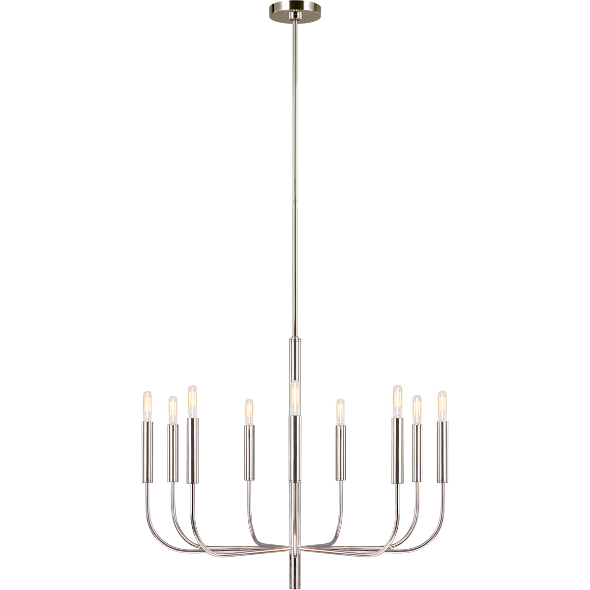 ED Ellen DeGeneres Brianna 9 Light 30 inch Polished Nickel Chandelier Ceiling Light