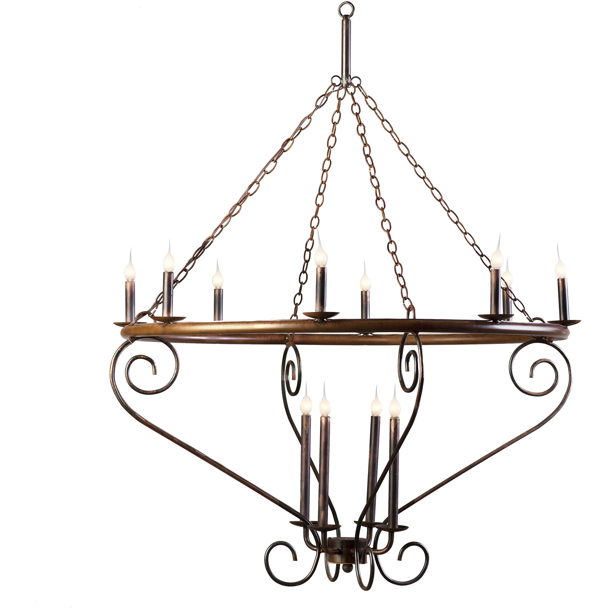 Hill Country 12 Light Darkened Bronze and Darkened Copper Chandelier Ceiling Light
