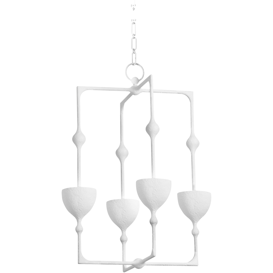 Antalya LED 22 inch Gesso White Indoor Lantern Ceiling Light