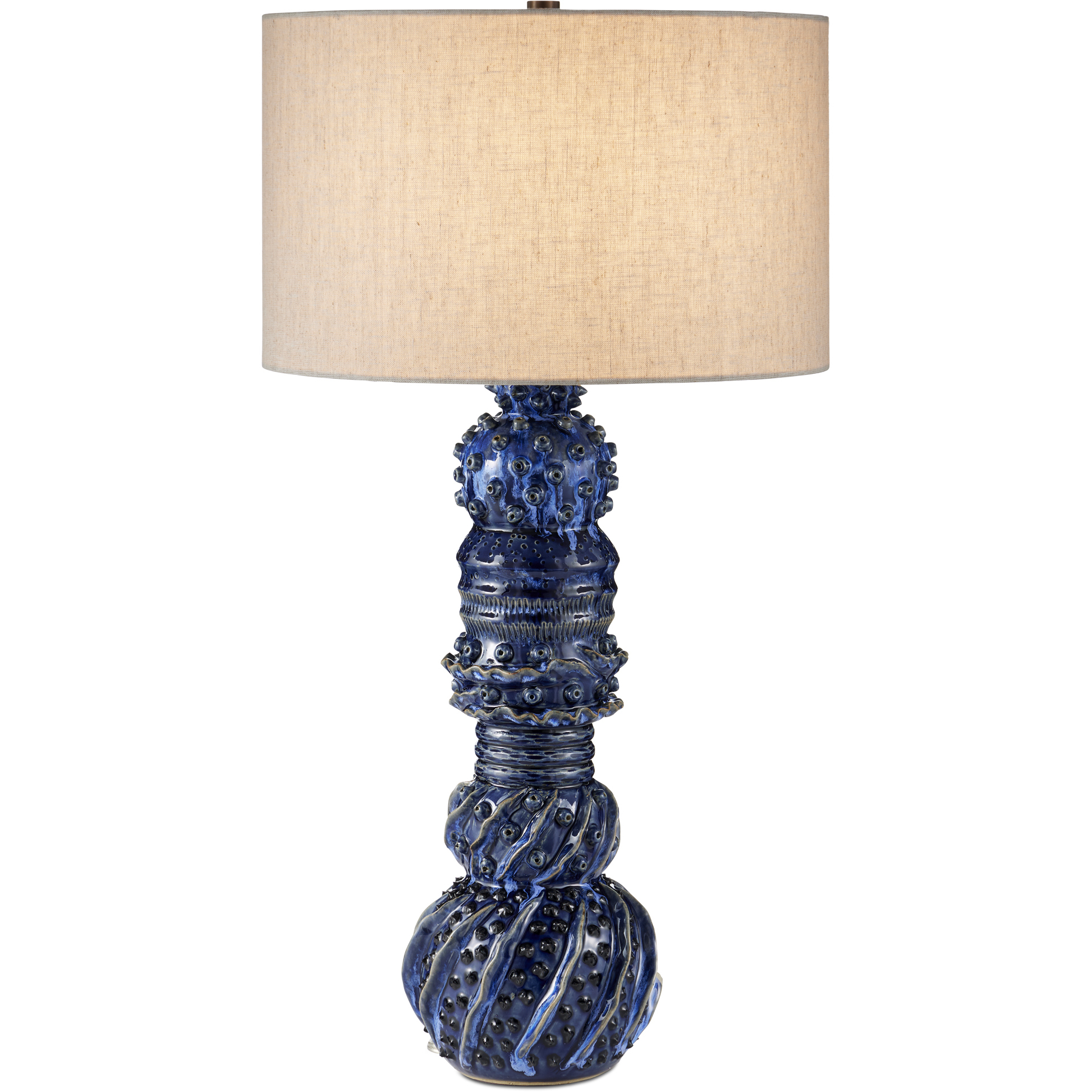 Undersea 31 inch 150 watt Dark Blue Reactive Table Lamp Portable Light