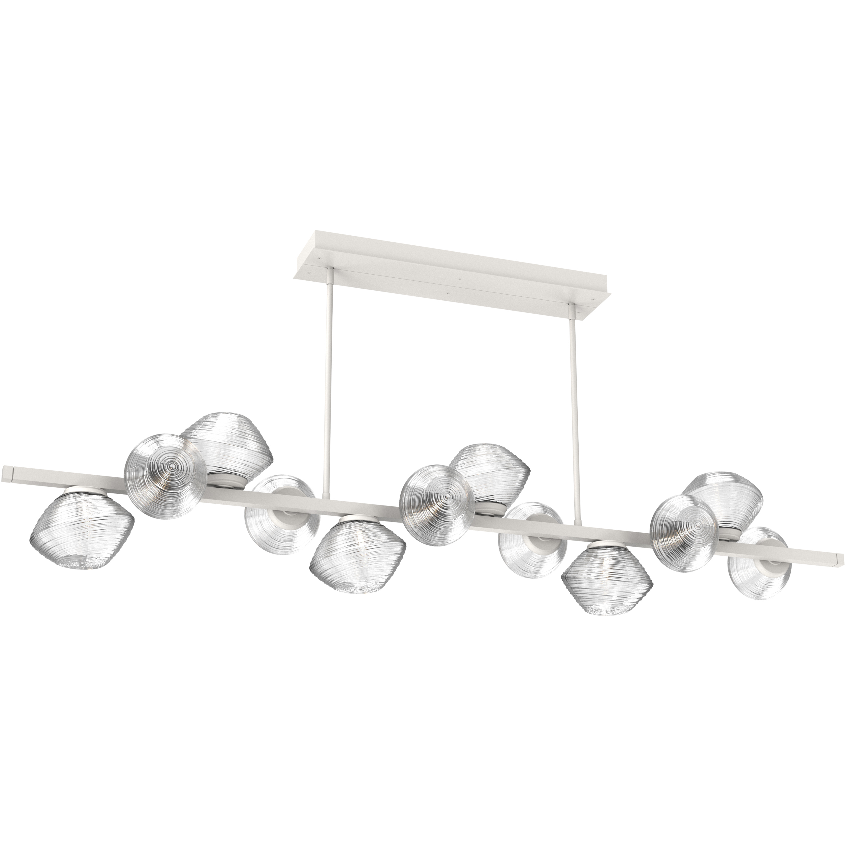 Mesa LED 72 inch Salt White Chandelier Ceiling Light in Clear, 2700K LED, Twisted Branch